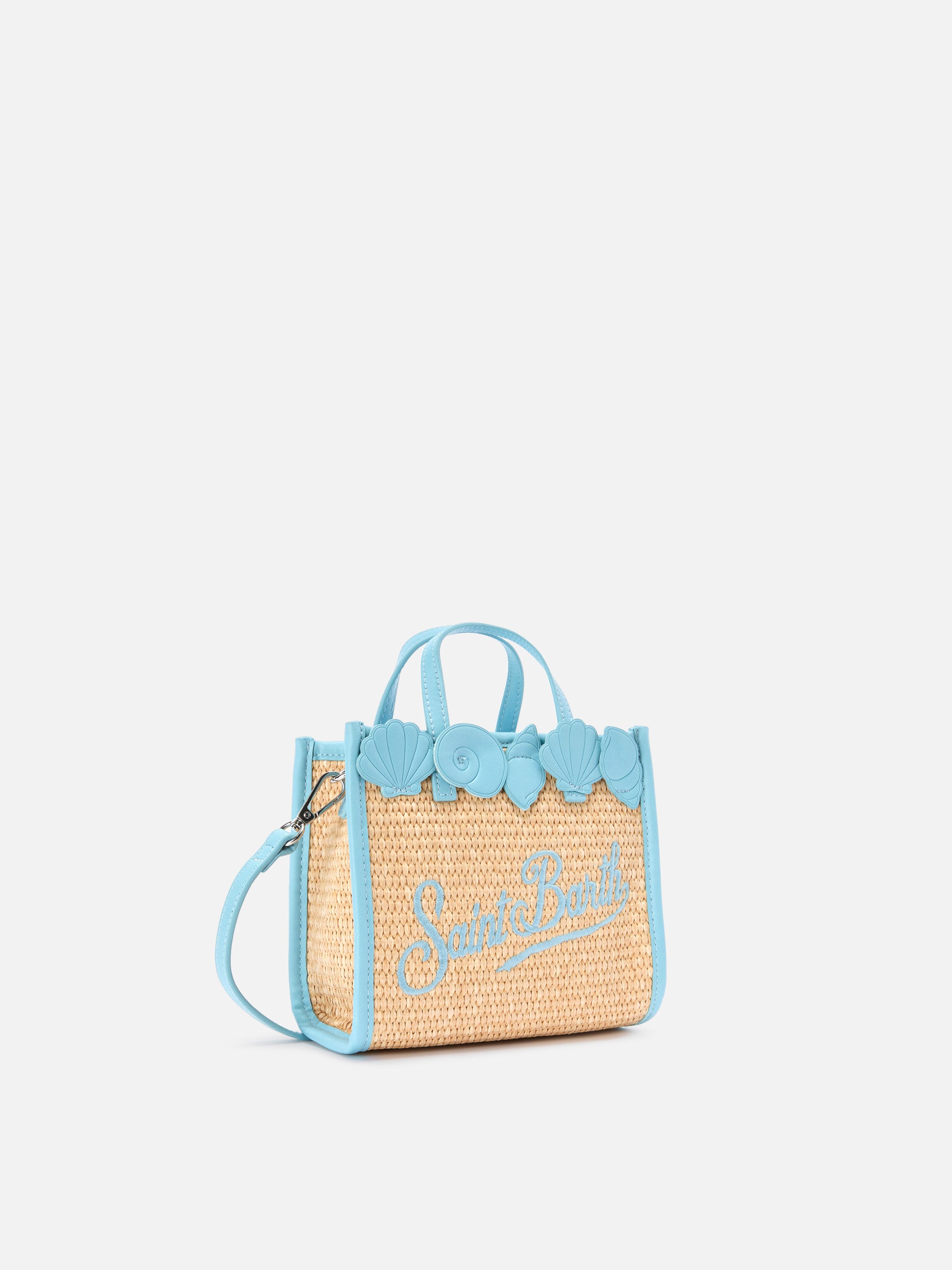 mc2-saint-barth-vivian-mini-borsa-donna-effetto-paglia-marrone-conchiglie image 3