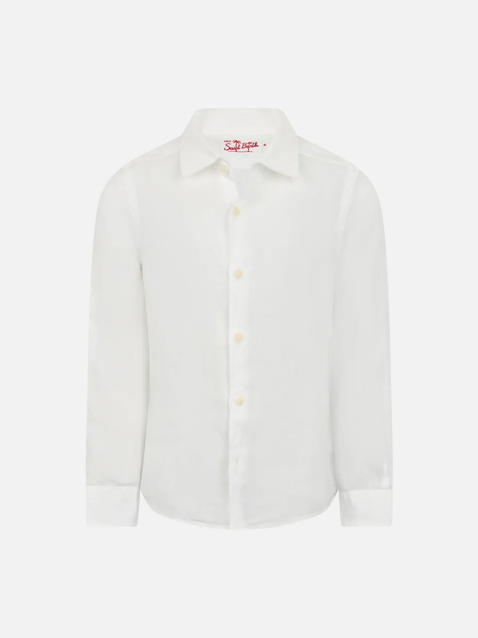 mc2-saint-barth-camicia-agnes-lino-bianco-bambino image 1