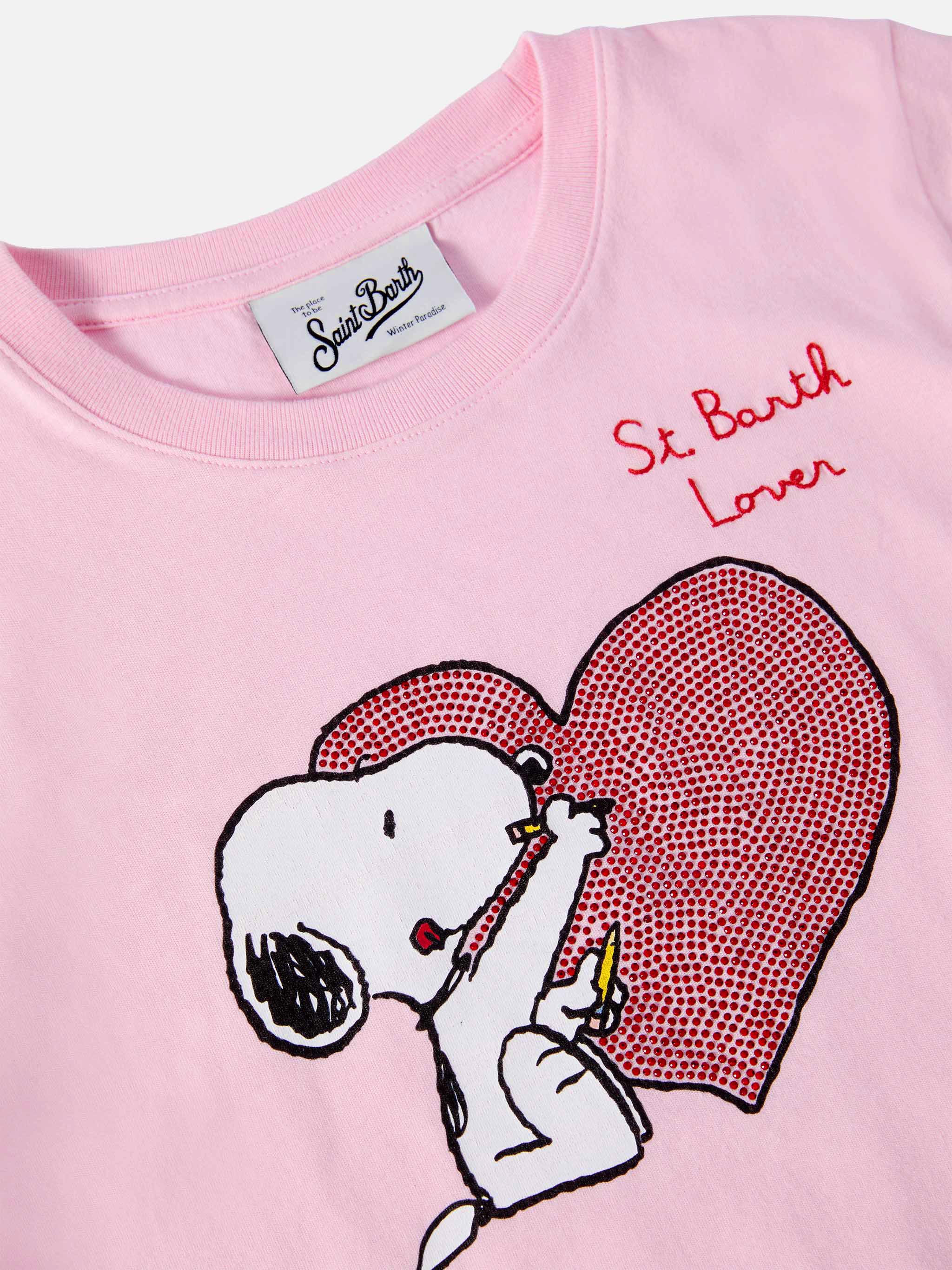mc2-saint-barth-penny-t-shirt-rosa-stampa-snoopy-strass-special-edition image 2