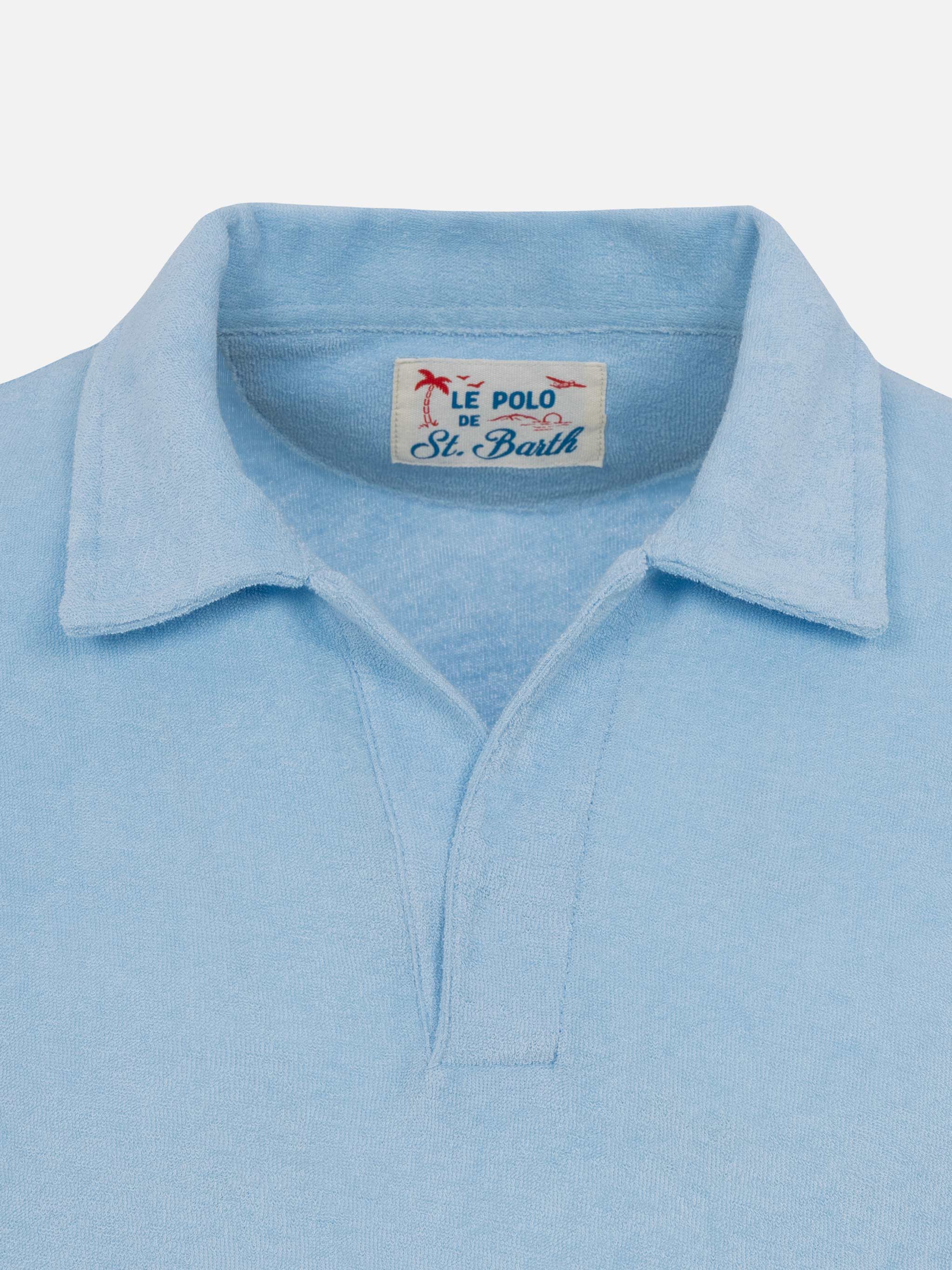 mc2-saint-barth-polo-jeremy-uomo-in-spugna-azzurro-chiaro-senza-bottoni image 8