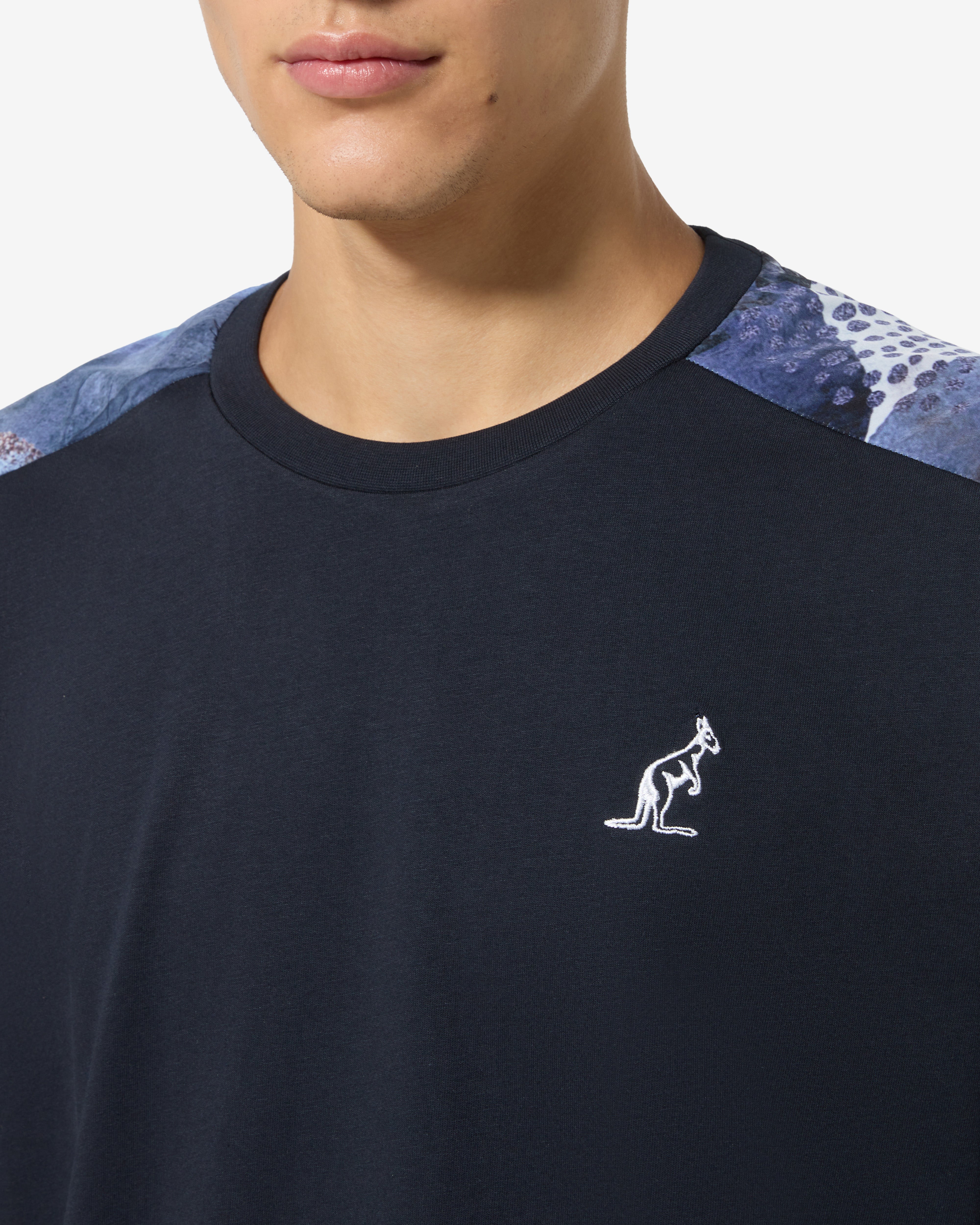 australian-paros-insert-t-shirt-t-shirt-cotone-blu-navy-regular-fit image 4