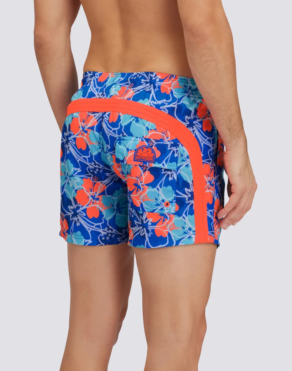 sundek-costume-da-bagno-corto-uomo-inside-flowers-in-repreve-vita-elasticata image 1