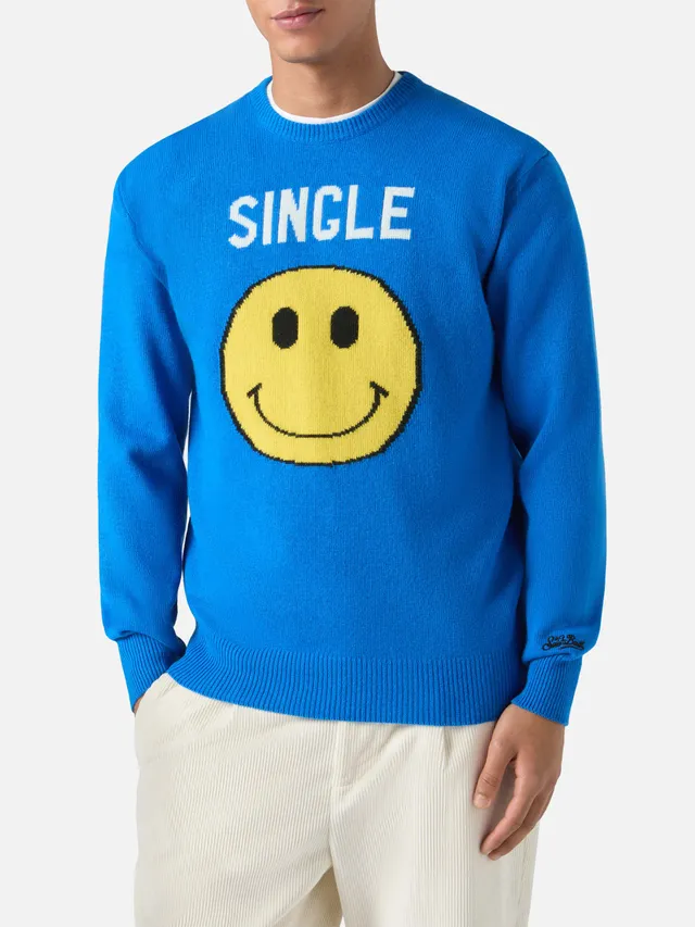 mc2-saint-barth-heron-maglione-girocollo-uomo-bluette-jacquard-single image 1