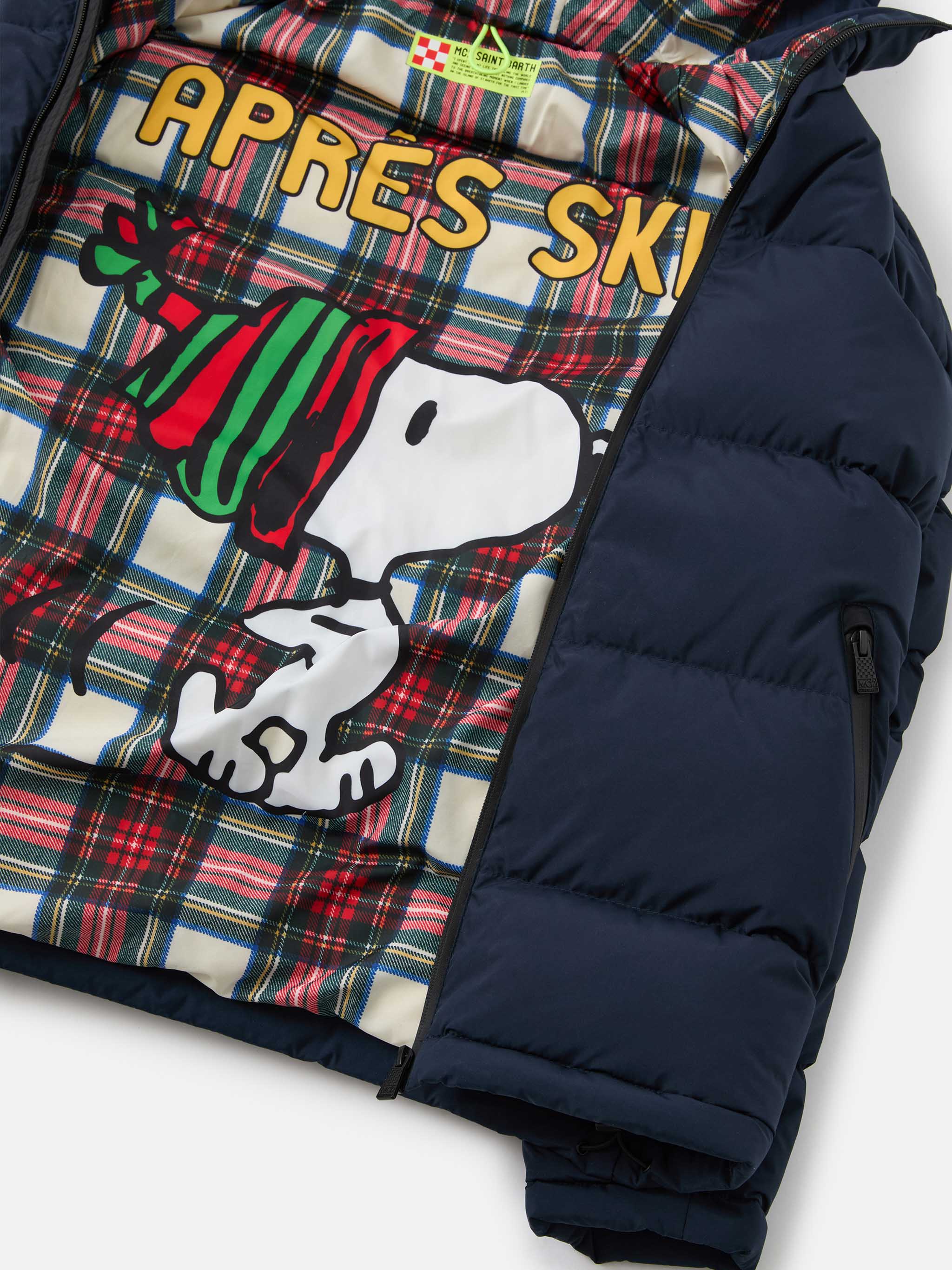 mc2-saint-barth-piumino-uomo-con-cappuccio-snoopy-peanuts-special-edition-blu-na image 6
