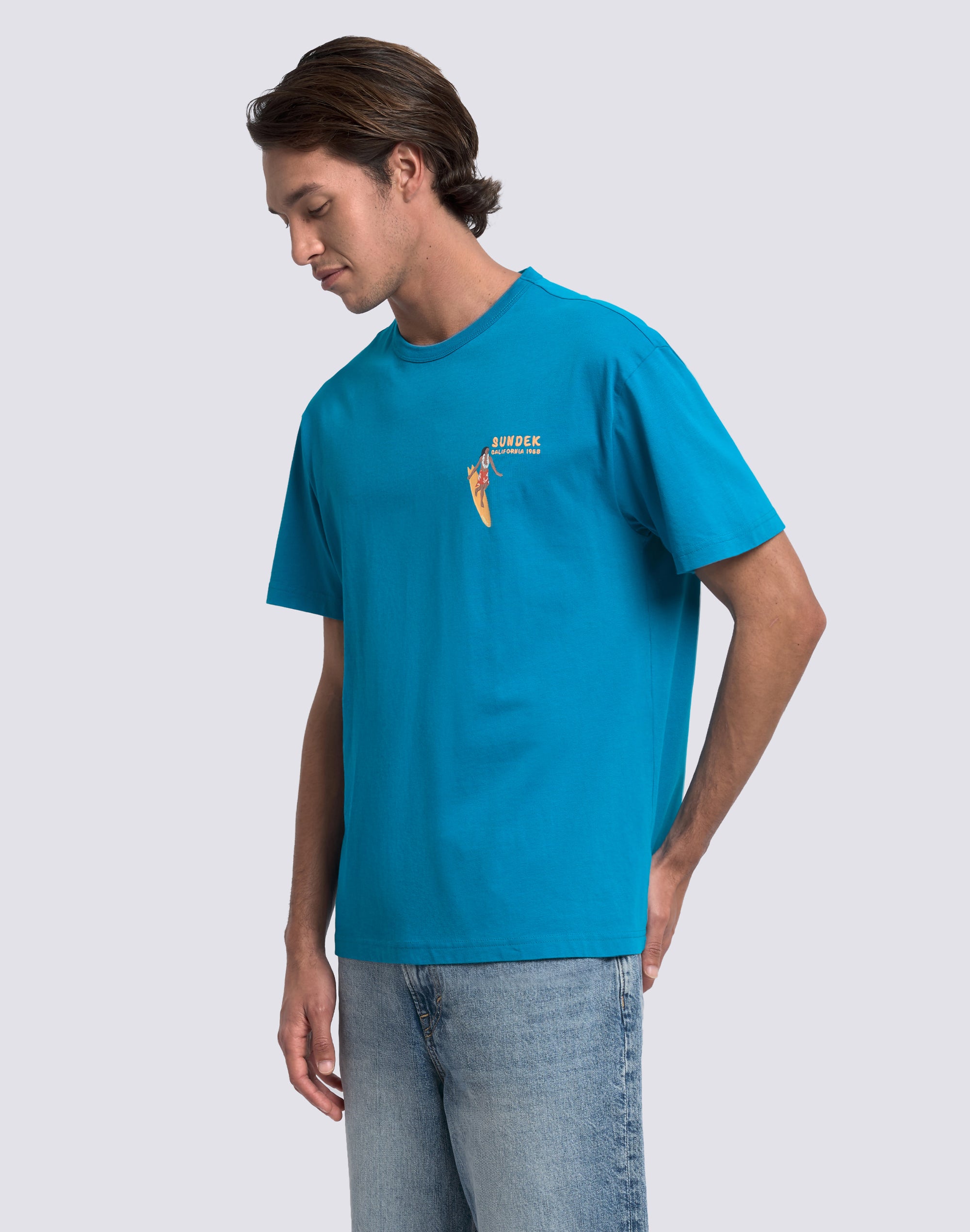 sundek-t-shirt-uomo-girocollo-stampa-e-ricamo-m242tejs800 image 4