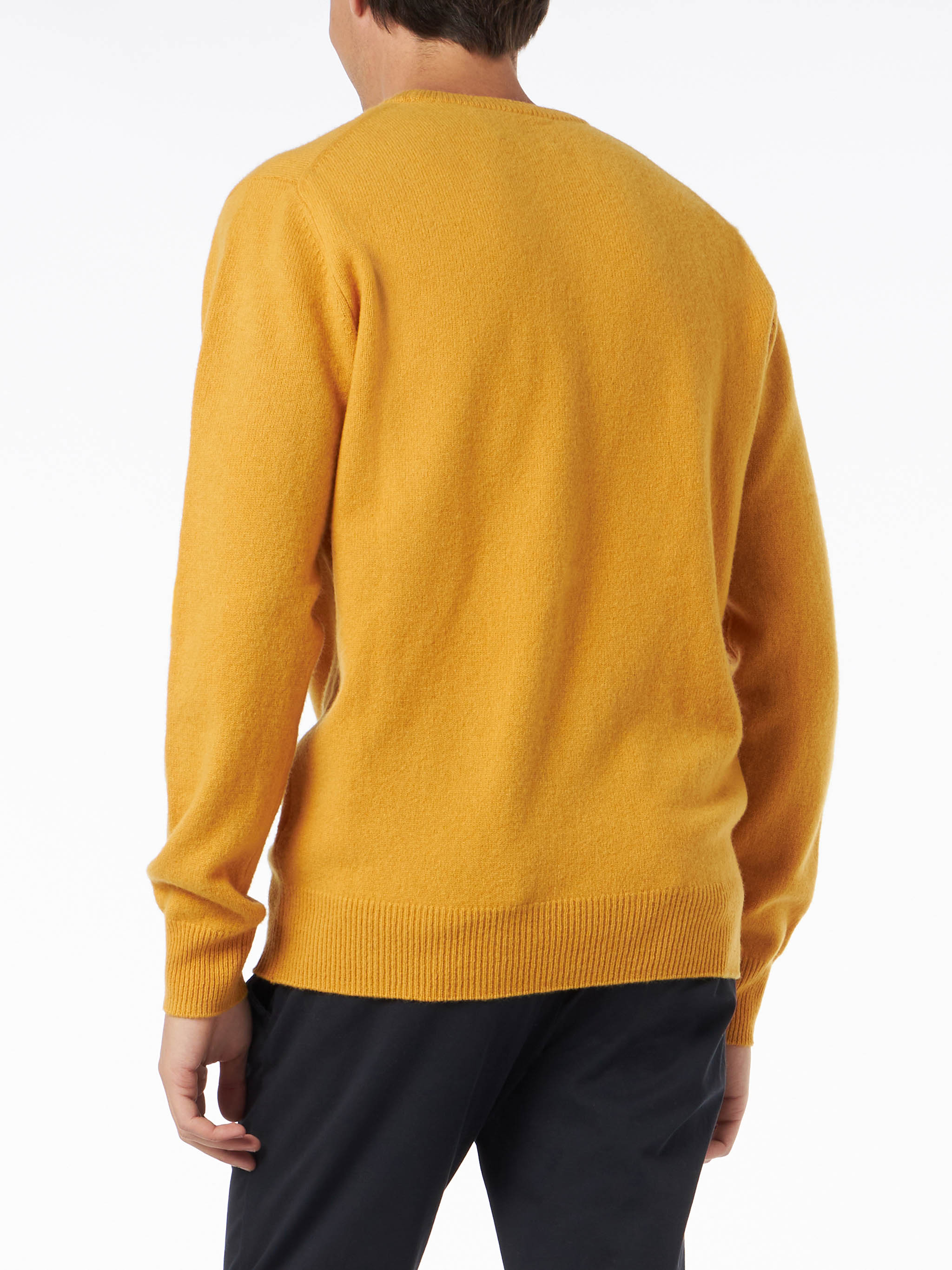 mc2-saint-barth-maglione-regent-uomo-girocollo-lambswool-giallo-ocra image 3