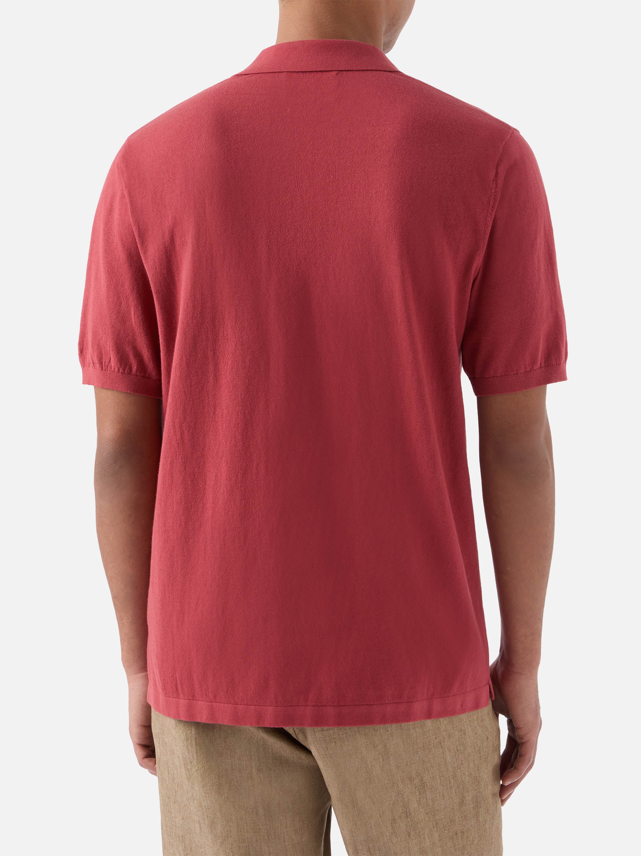 mc2-saint-barth-polo-sloan-in-cotone-pregiato-high-twist-rosso-mattone image 3