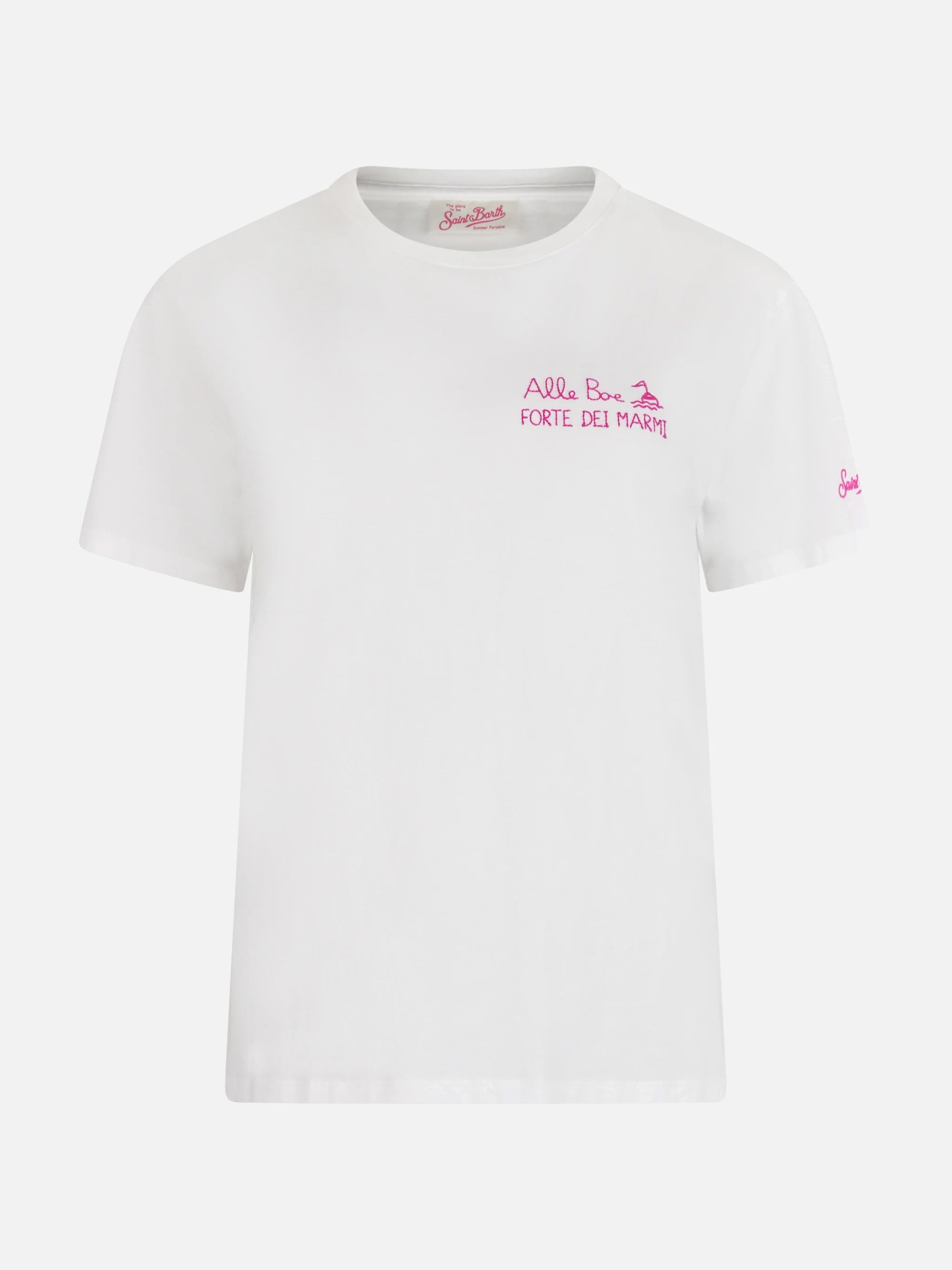 t-shirt-mc2-saint-barth-emilie-in-cotone-bianco-con-stampa-amo-forte-special-edi image 5