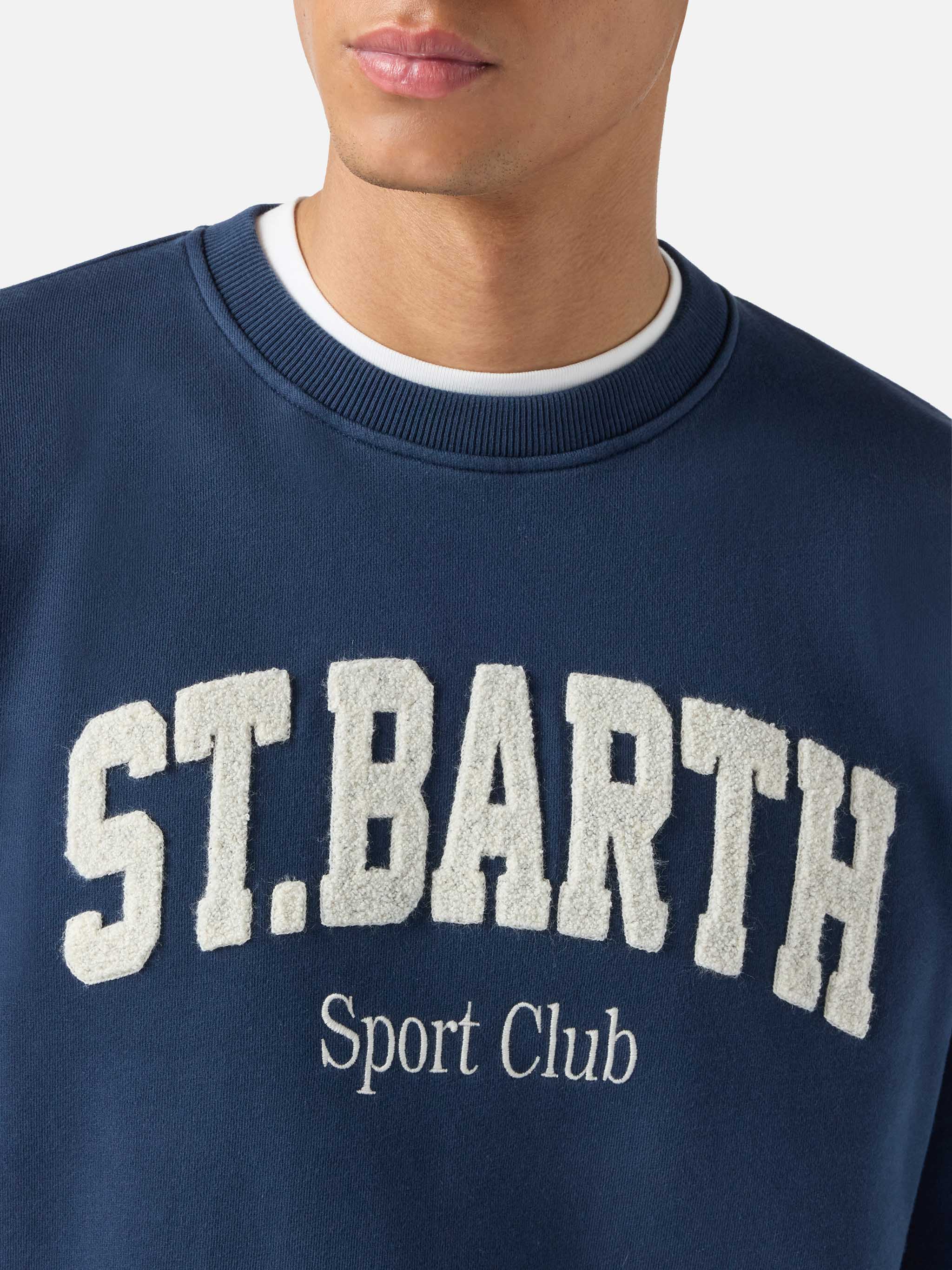 mc2-saint-barth-felpa-ponza-uomo-blu-navy-cotone-logo-sport-club image 2