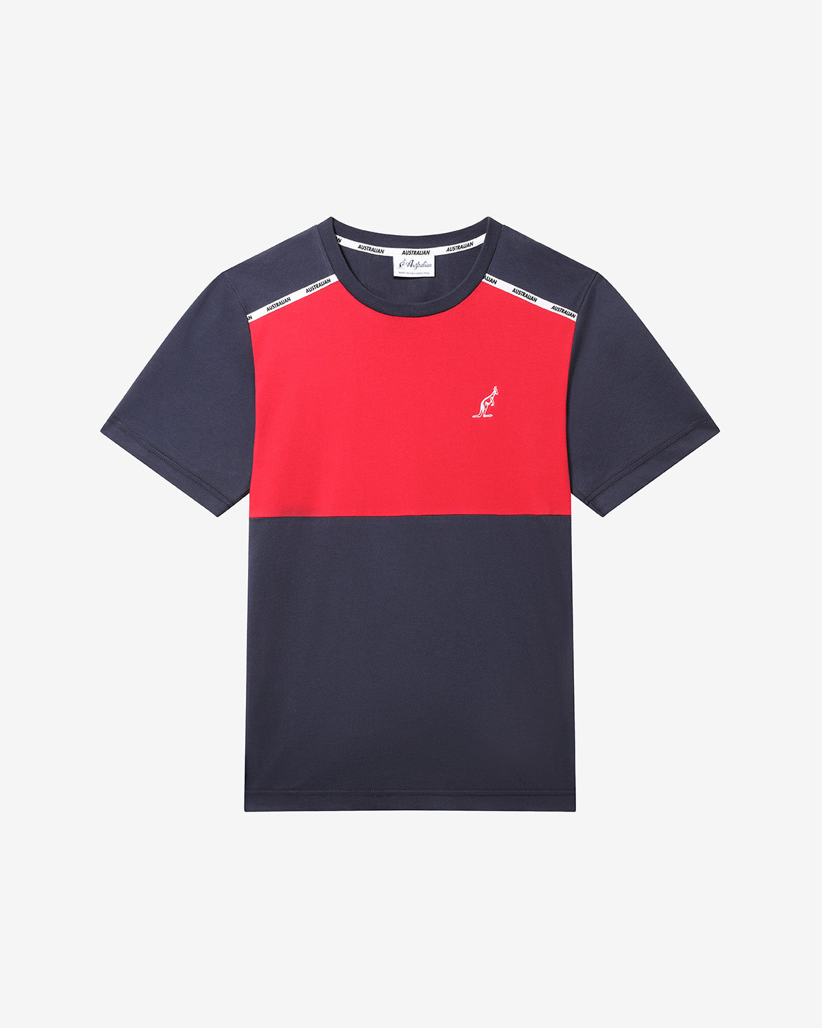 australian-tape-logo-t-shirt-blu-navy-cotone-regular-fit image 5