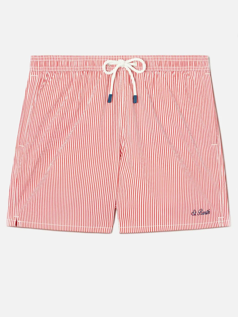 mc2-saint-barth-patmos-costume-mare-uomo-seersucker-rosso-rigato image 1