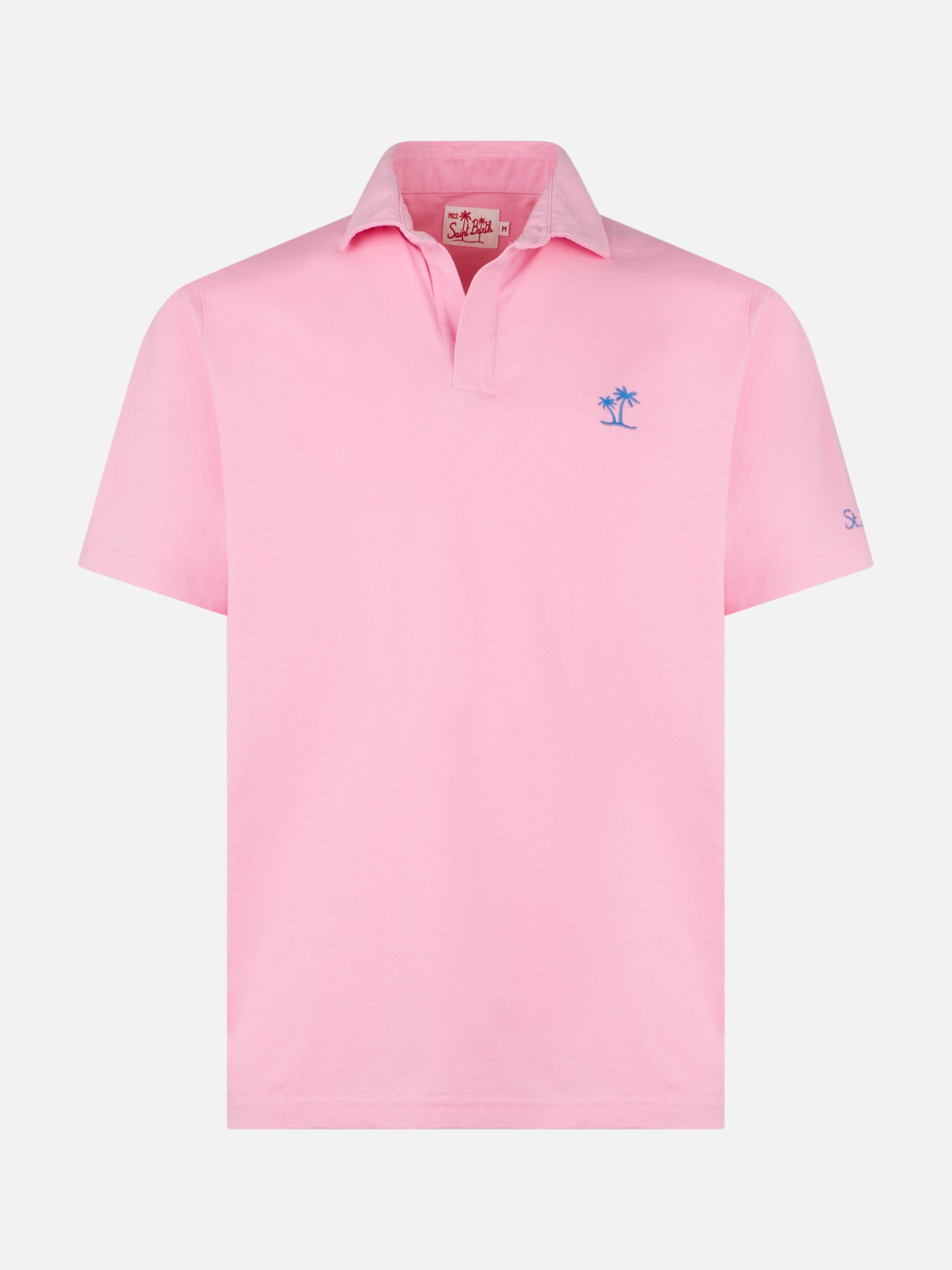 mc2-saint-barth-polo-brighton-da-uomo-rosa-in-cotone-jersey-con-trattamento-garm image 4