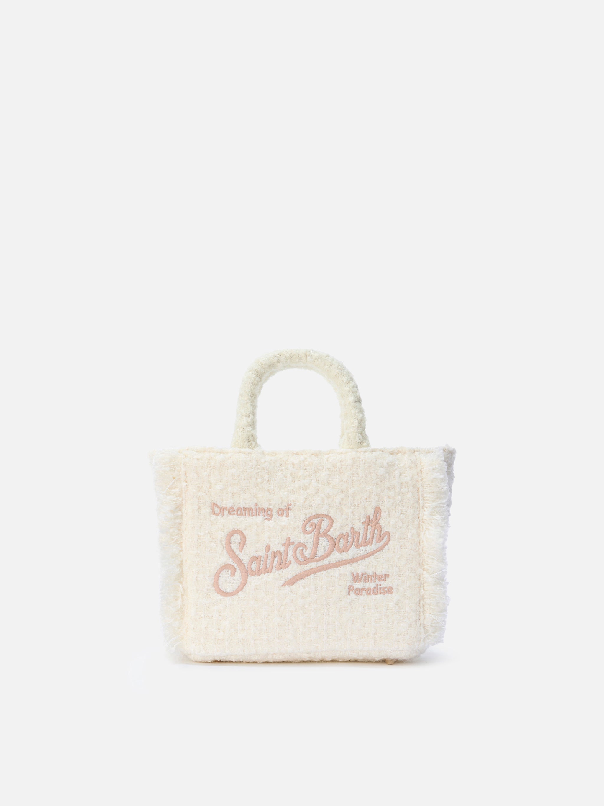 mc2-saint-barth-borsa-vanity-mini-tweed-bianca-con-tracolla image 1