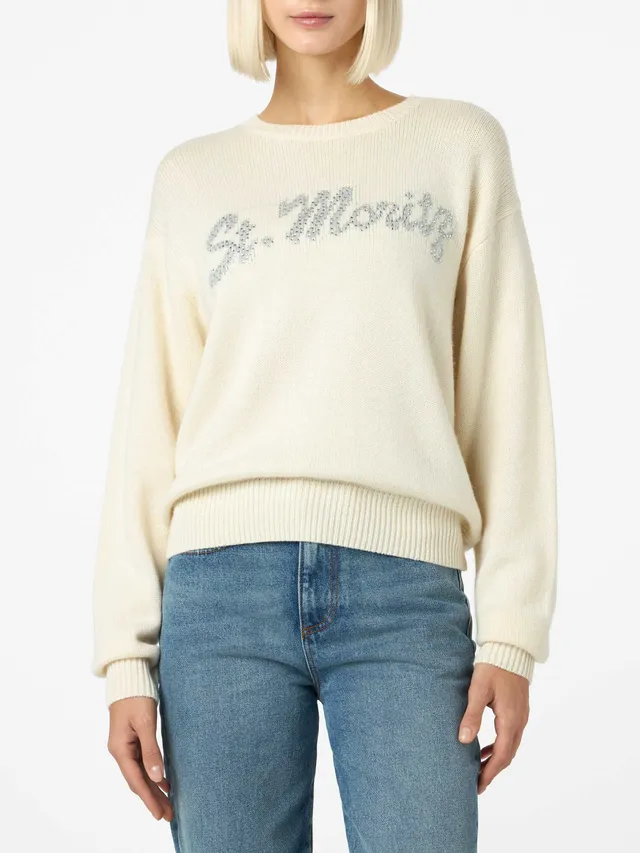 mc2-saint-barth-louise-maglia-donna-bianca-strass-st-moritz-special-edition image 1