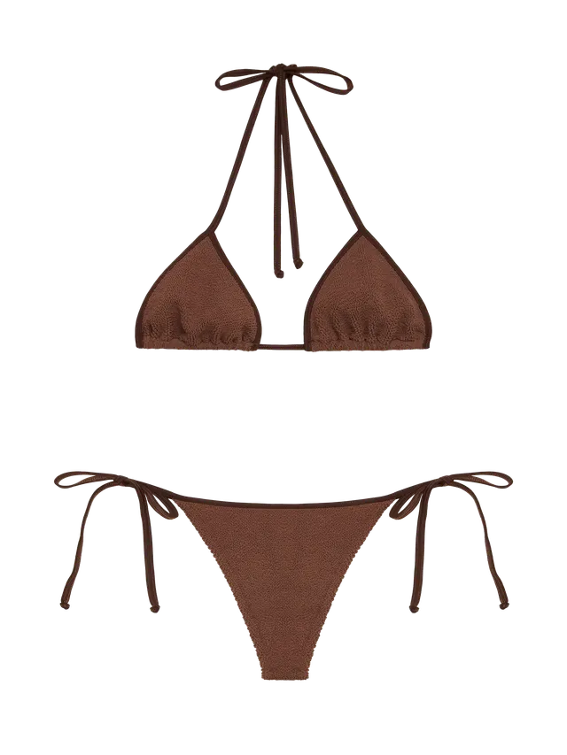 mc2-saint-barth-leah-norah-bikini-triangolo-crinkle-marrone image 1