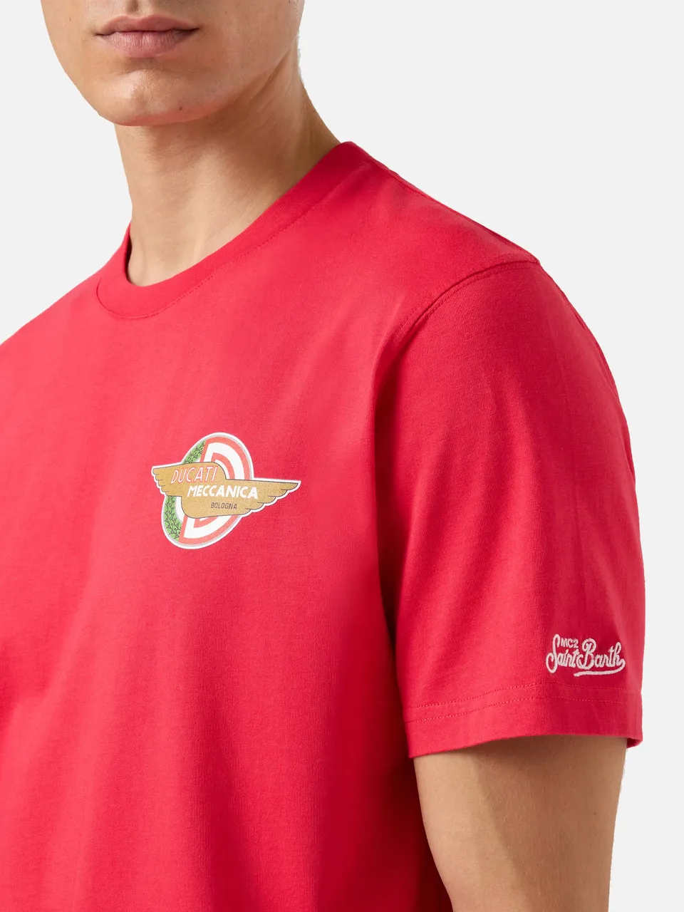 mc2-saint-barth-t-shirt-man-ducati-meccanica-rossa-special-edition image 1