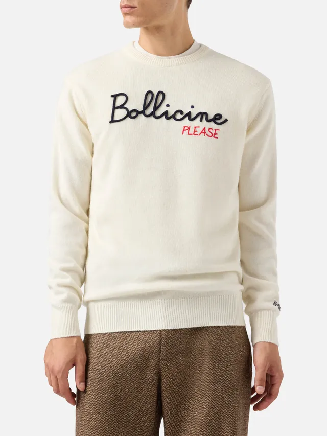 maglione-girocollo-mc2-saint-barth-heron-in-misto-cashmere-con-ricamo-bollicine- image 1