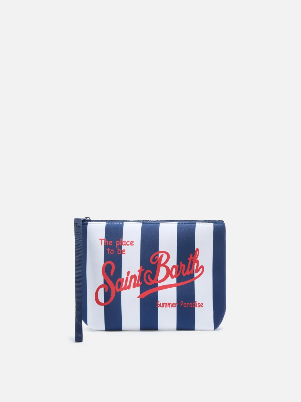 mc2-saint-barth-pochette-aline-scuba-a-righe-larghe-blu-e-bianca image 1