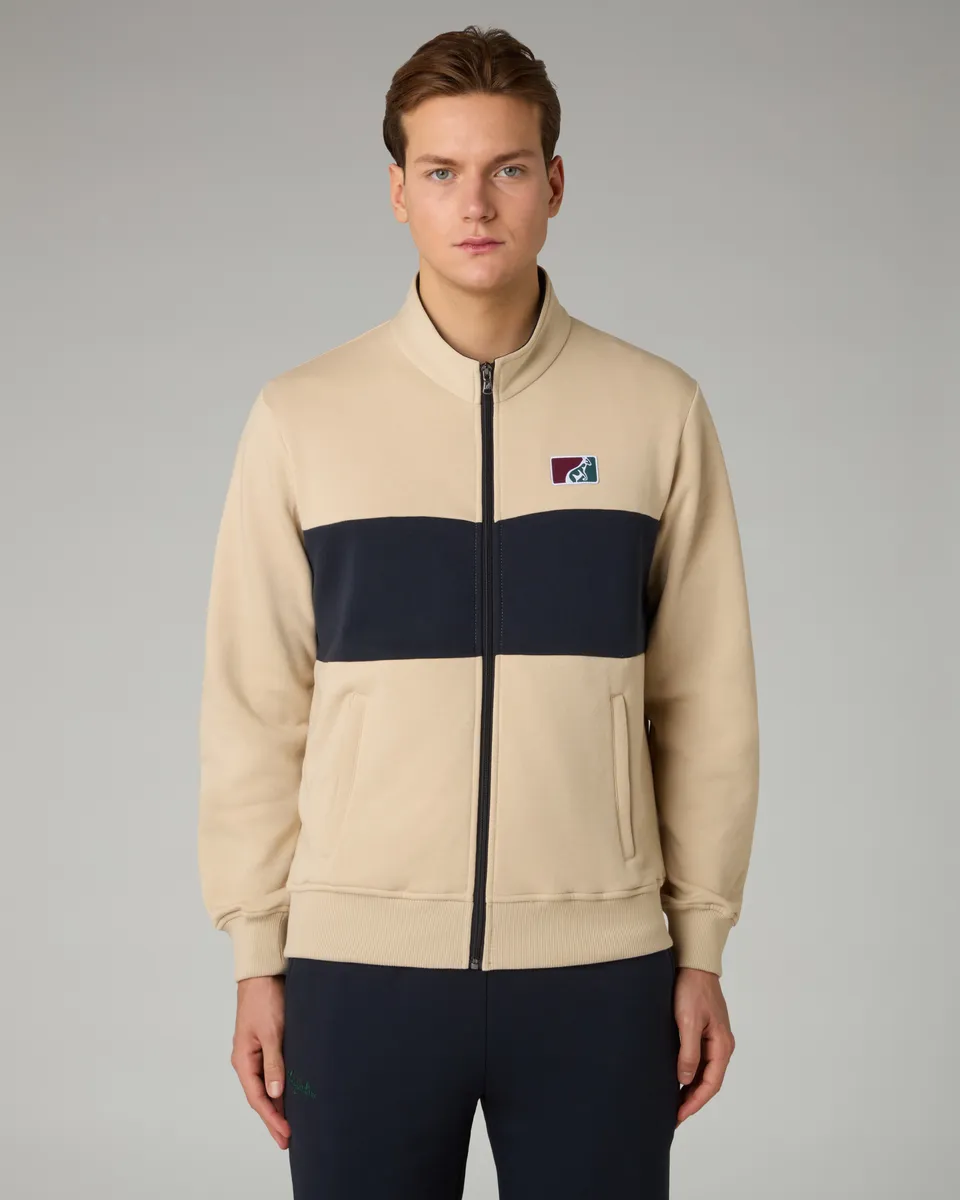australian-posh-fleece-track-jacket-full-zip-sabbia image 1