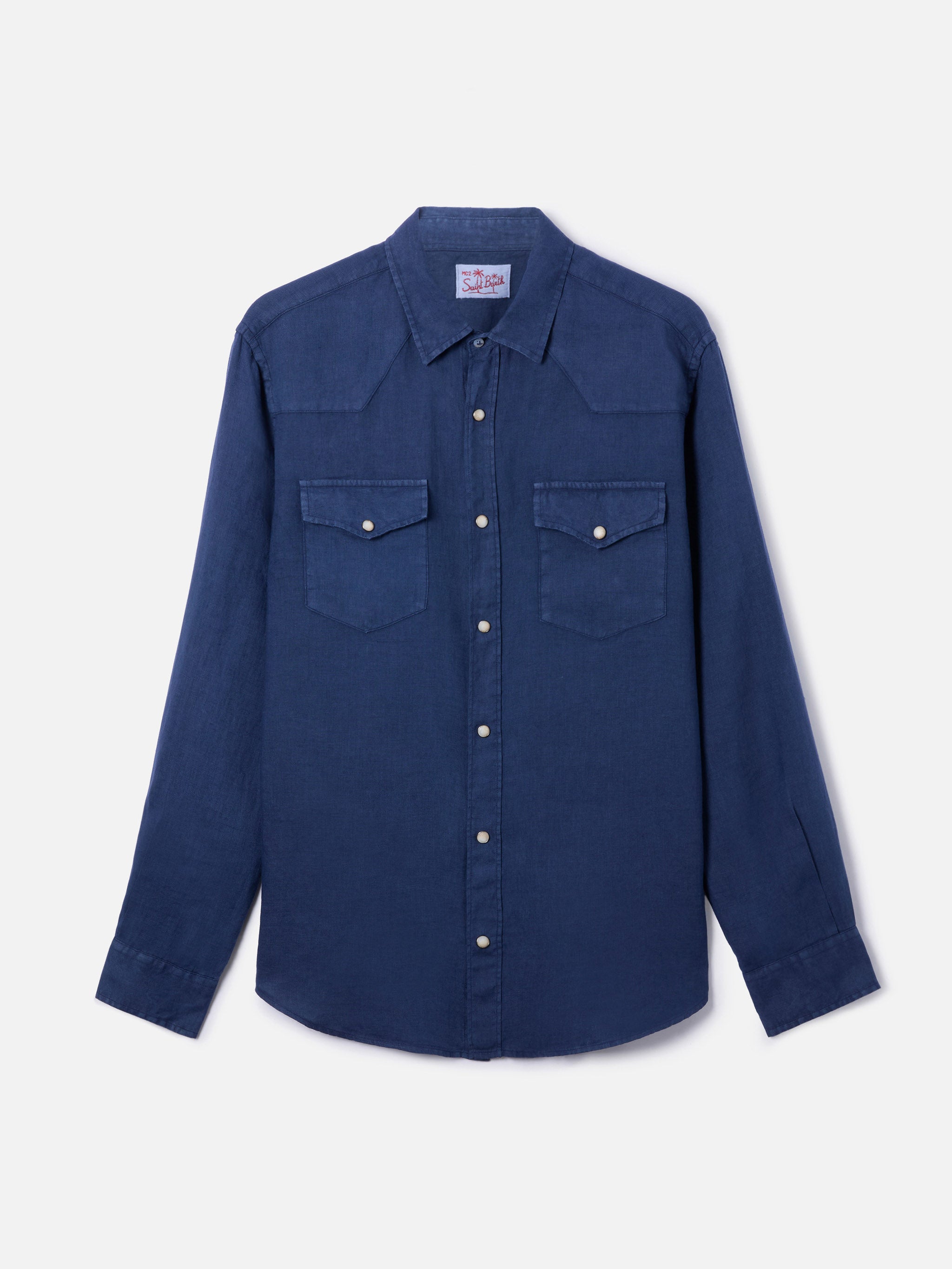 mc2-saint-barth-camicia-sikelia-in-lino-denim-scuro-uomo image 4