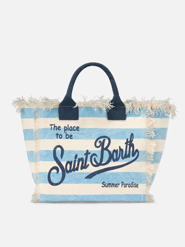 borsa-vanity-regular-mc2-saint-barth-in-canvas-a-righe-orizzontali-azzurre image 1