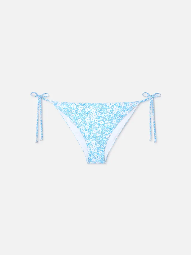 mc2-saint-barth-virgo-slip-mare-donna-floreale-vintage-azzurro-con-laccetti image 1