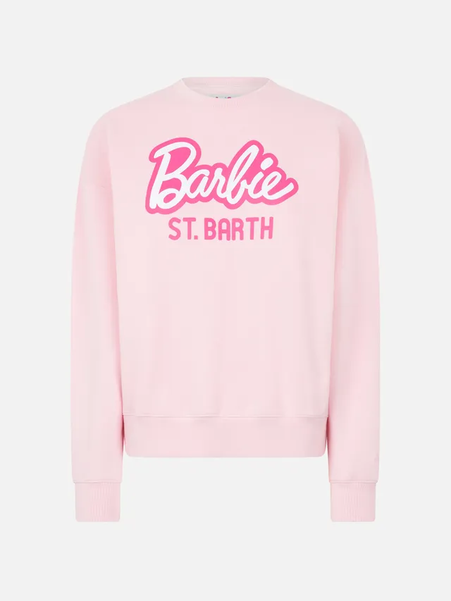mc2-saint-barth-stardust-felpa-donna-rosa-con-stampa-barbie-special-edition image 1