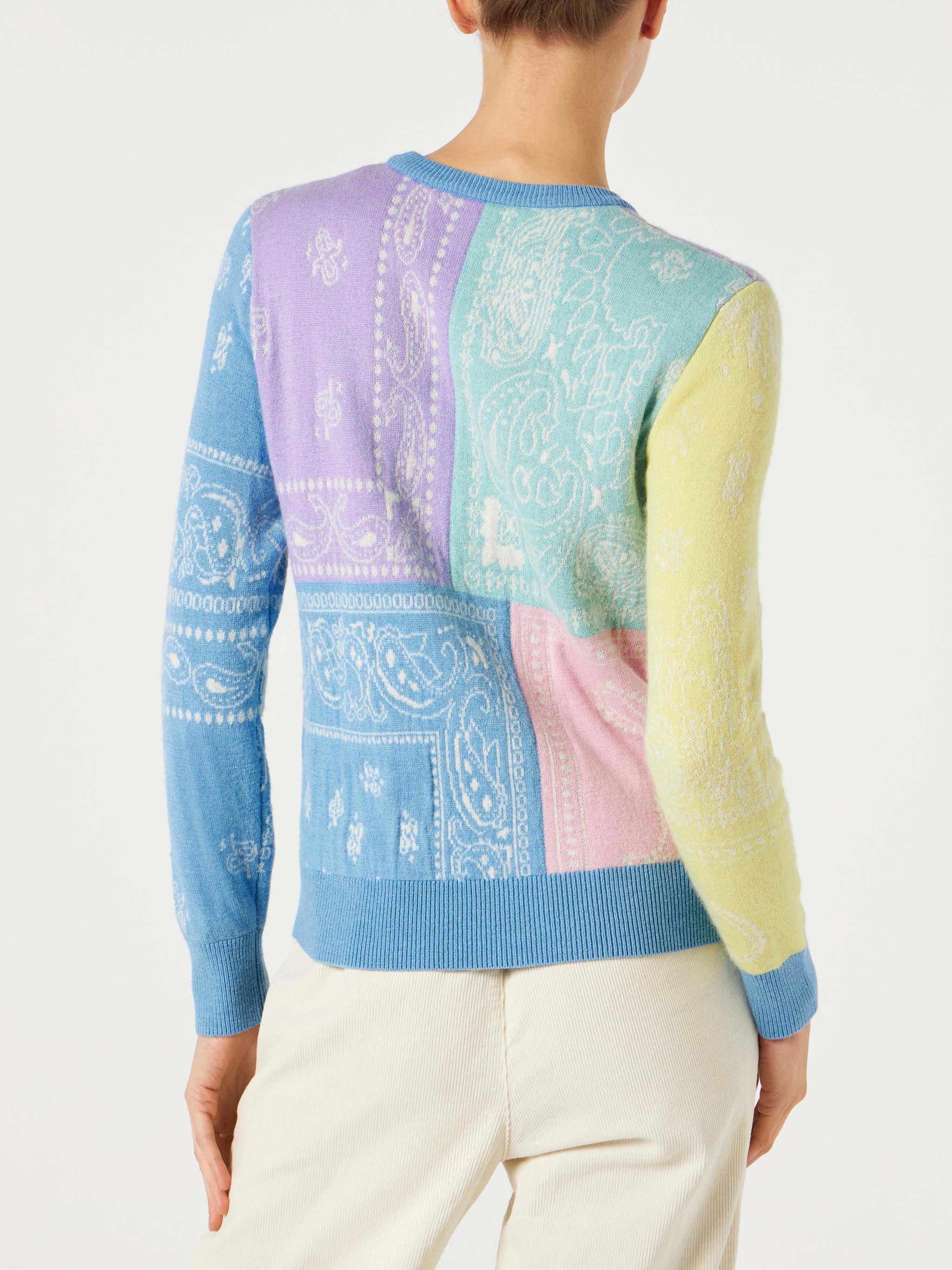 mc2-saint-barth-que-maglione-donna-bandana-multicolore-garzato image 4
