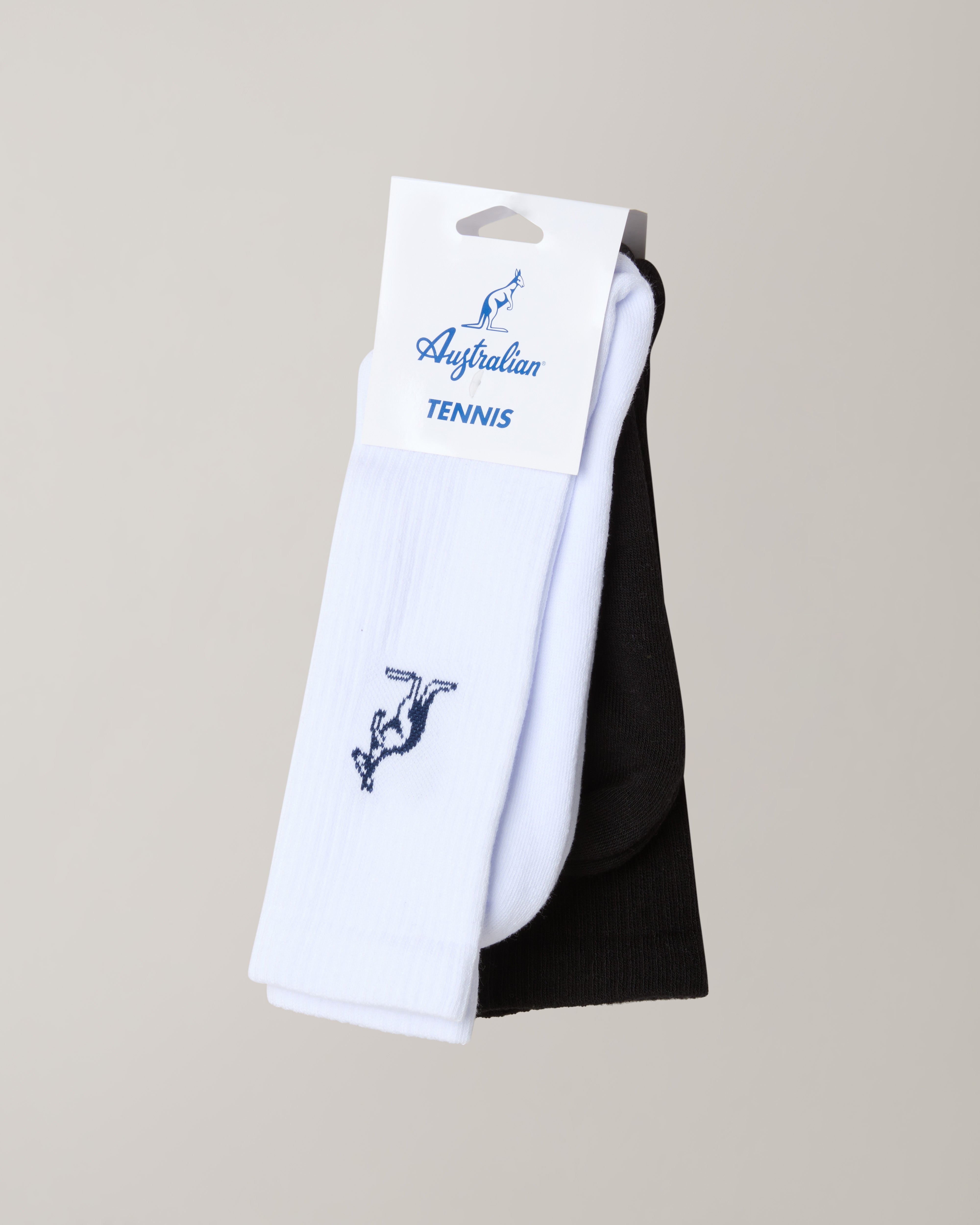 australian-bi-pack-cotton-socks-doppio-paio-bianco-nero image 2