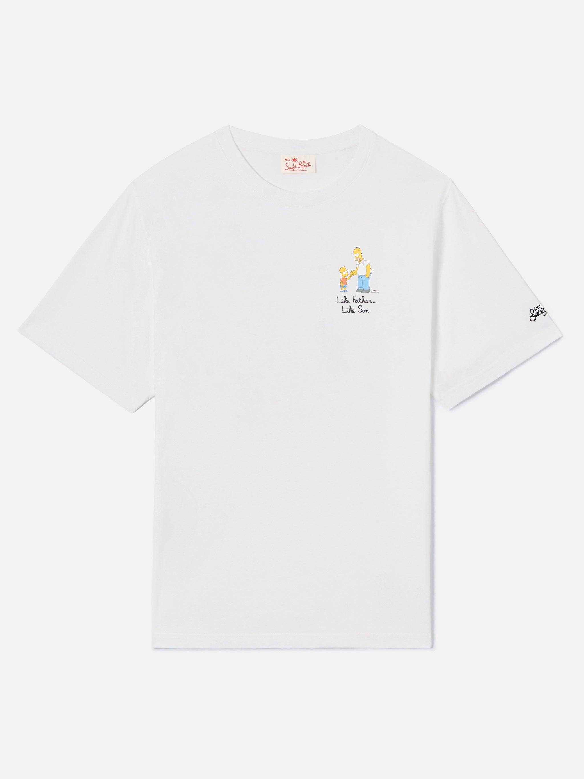 mc2-saint-barth-t-shirt-portofino-bianca-con-ricamo-like-father-like-son-special image 5