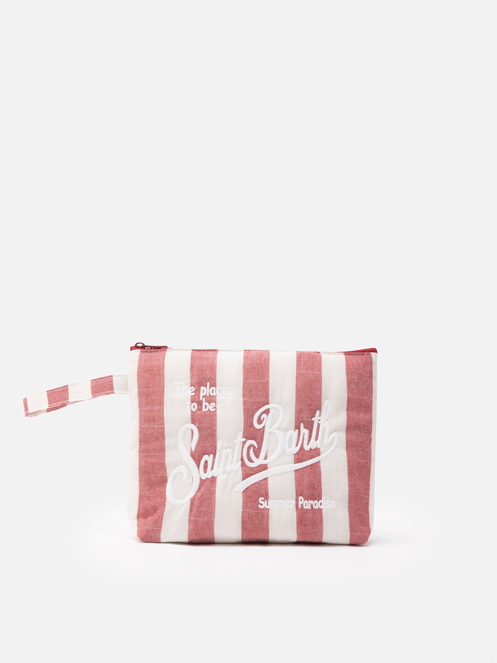mc2-saint-barth-pochette-aline-soft-l-cotone-lino-righe-bianco-bordeaux image 1
