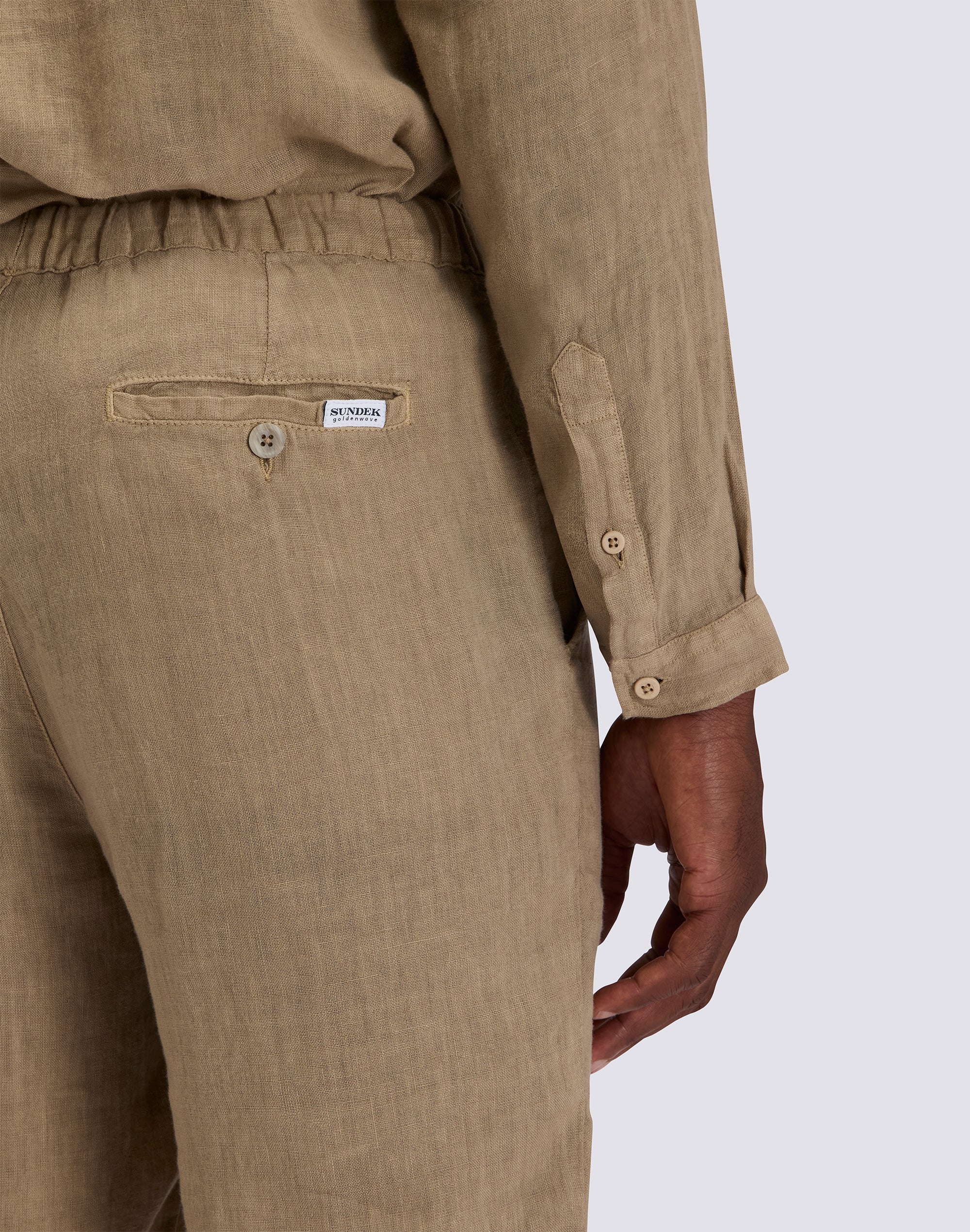sundek-pantaloni-uomo-lunghi-in-lino-a-vita-elasticata image 4