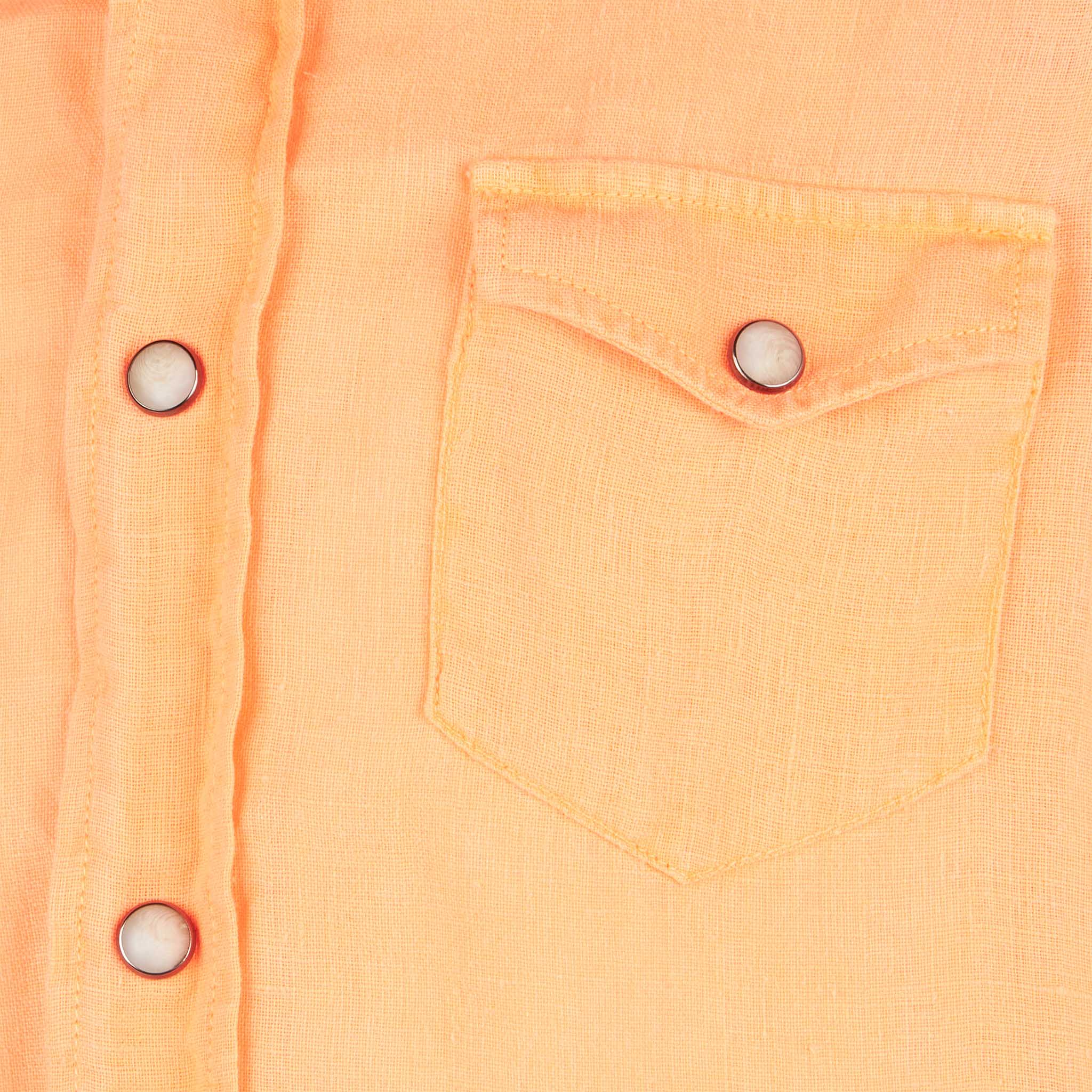 mc2-saint-barth-camicia-bambino-in-lino-arancione-fluo-stile-texano image 2