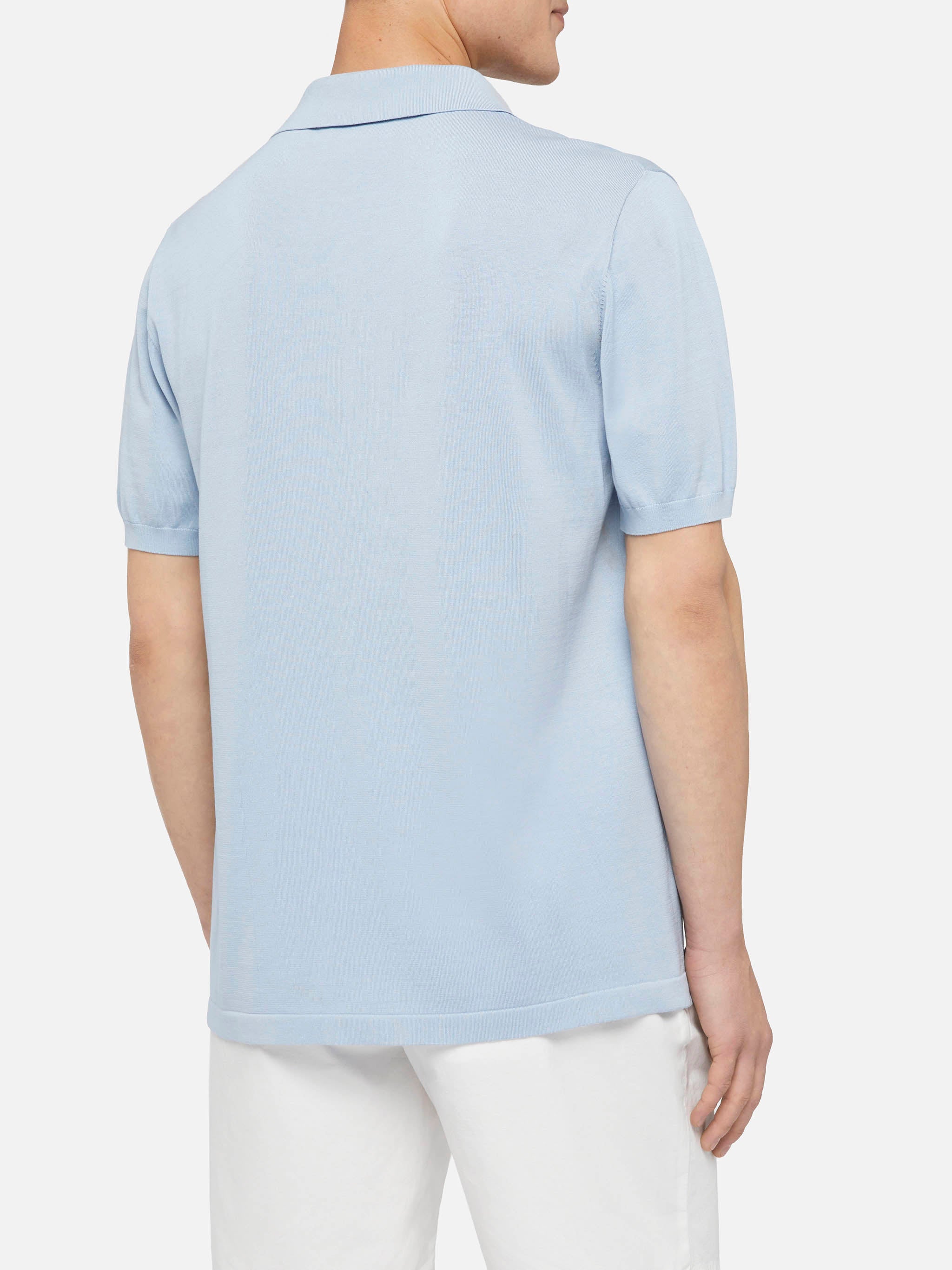 mc2-saint-barth-polo-sloan-in-maglia-di-seta-e-cotone-azzurro-da-uomo image 3