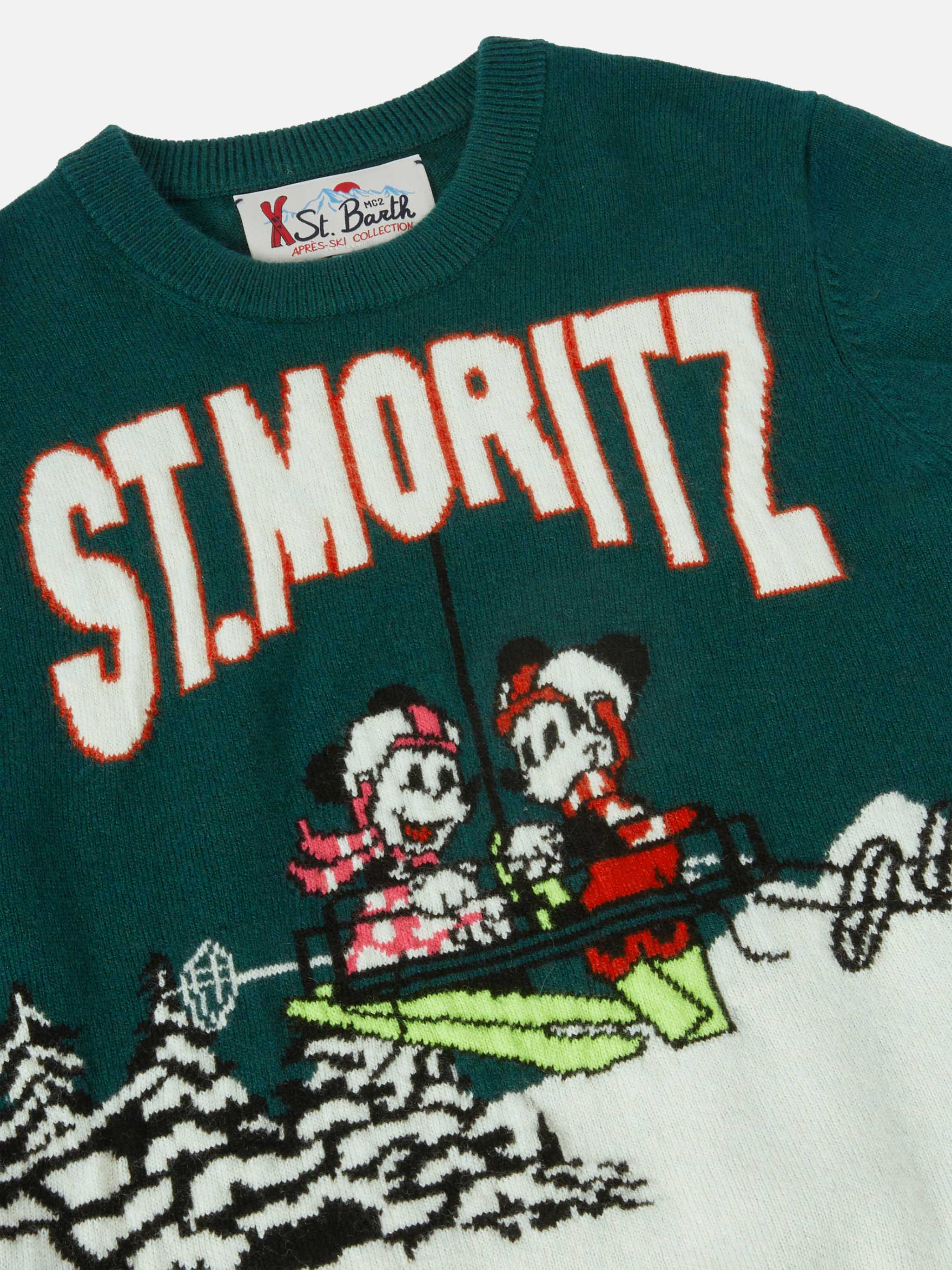 mc2-saint-barth-maglione-douglas-bambino-verde-special-edition-disney-mickey-e-m image 2