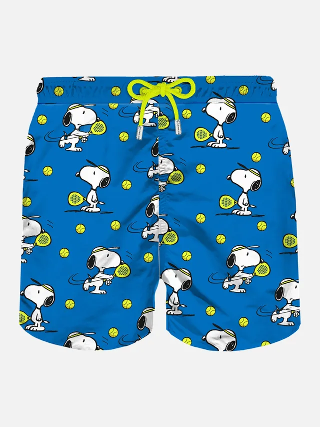 mc2-saint-barth-costume-bagno-uomo-snoopy-padel-bluette-peanuts-special-edition image 1