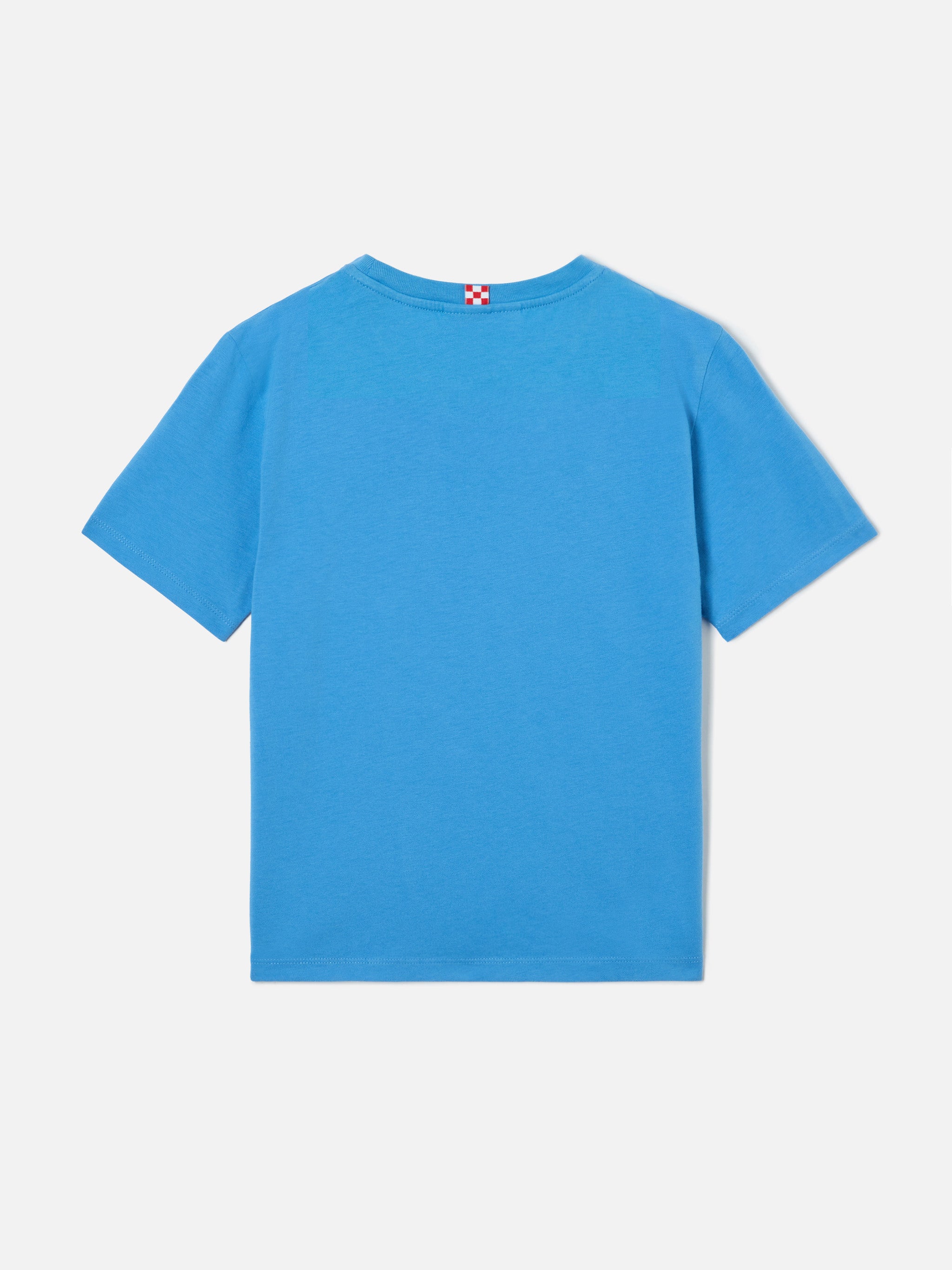 mc2-saint-barth-t-shirt-dover-jr-bambino-azzurro-polvere-cotone-logo-ricamato image 3