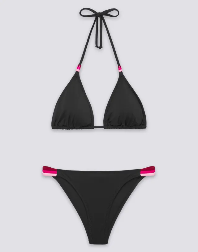sundek-jennifer-bikini-donna-top-triangolo-imbottito-e-slip-fisso-arcobaleno image 1