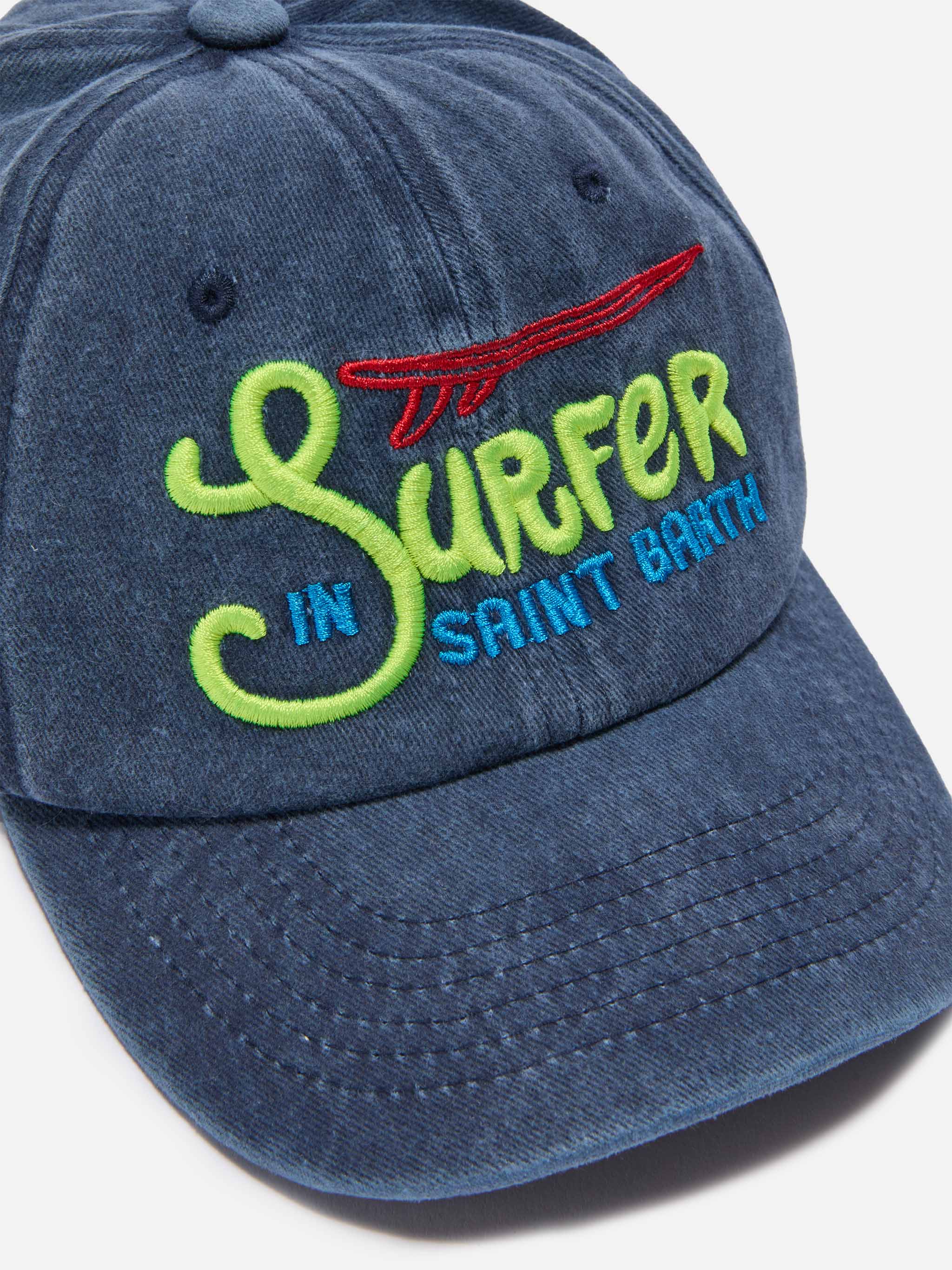 mc2-saint-barth-davis-jr-cappellino-bambino-in-denim-blu-surfer-in-saint-barth image 2