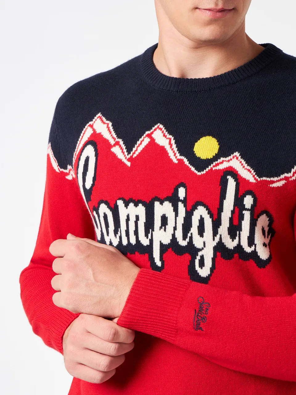 maglia-heron-mc2-saint-barth-campiglio-sole-jacquard-multicolor image 1
