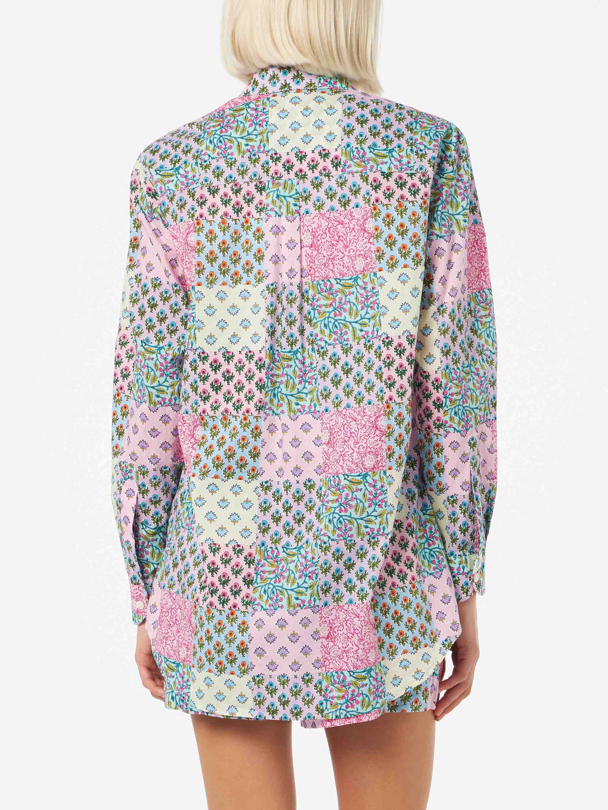 mc2-saint-barth-brigitte-camicia-donna-in-cotone-stampa-floreale-multicolor-over image 3