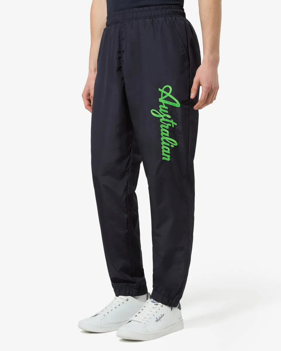 australian-logo-smash-track-pant-pantalone-tuta-foderato-blu-navy-verde image 1