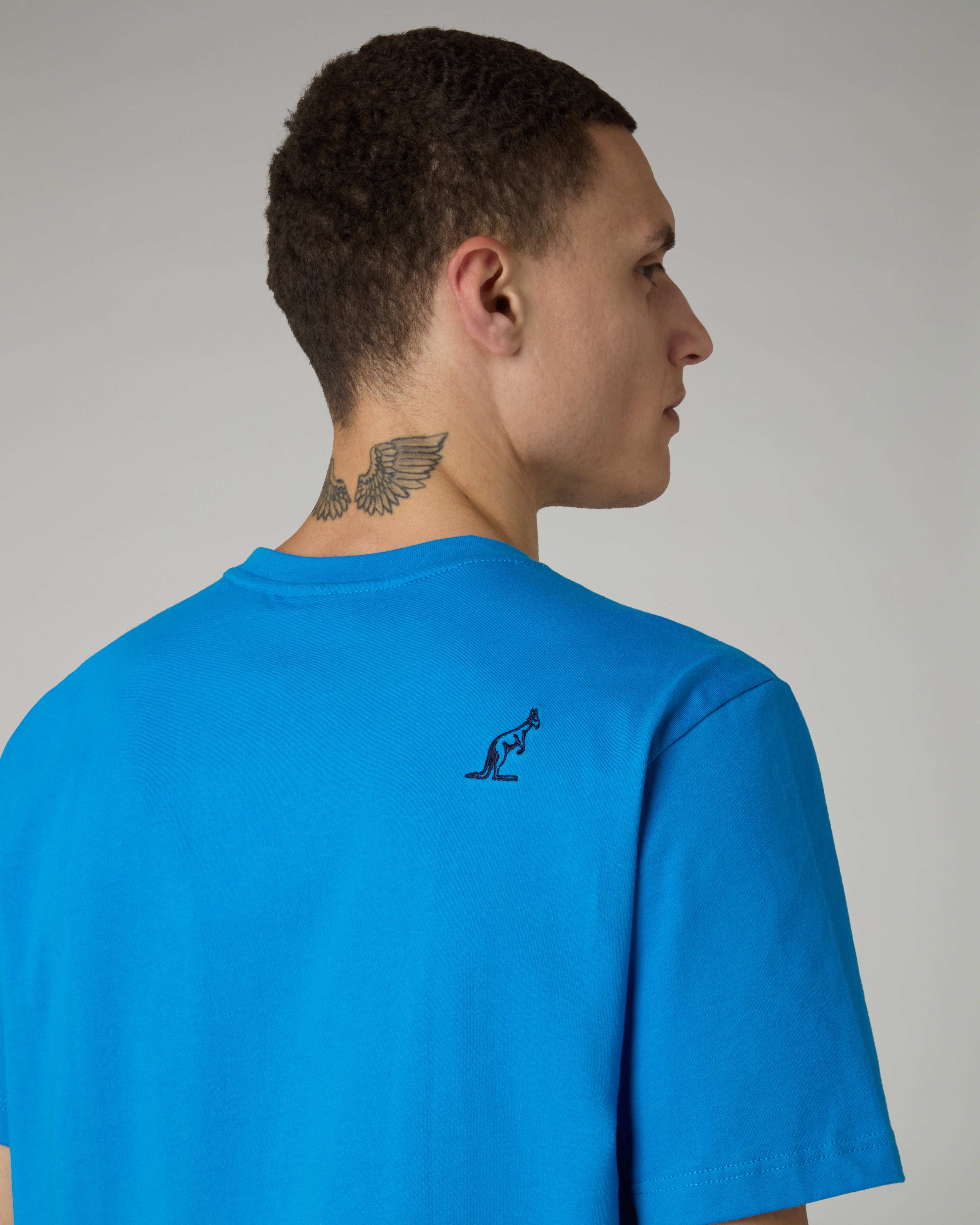 australian-pocket-t-shirt-maglietta-cotone-blu-capri-made-in-italy image 5