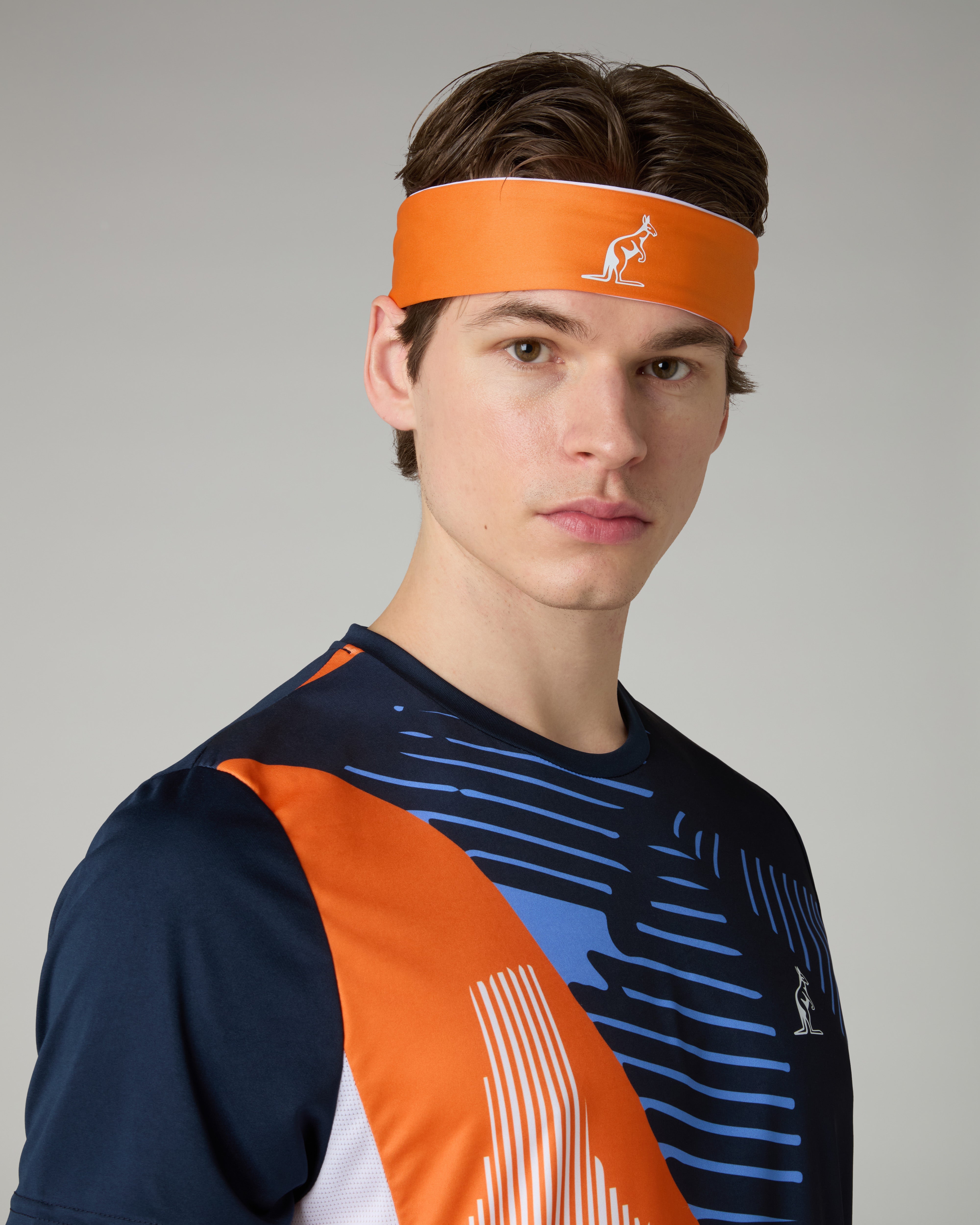 australian-bi-color-sweatband-fascia-tennis-bicolore-arancio-acceso image 2