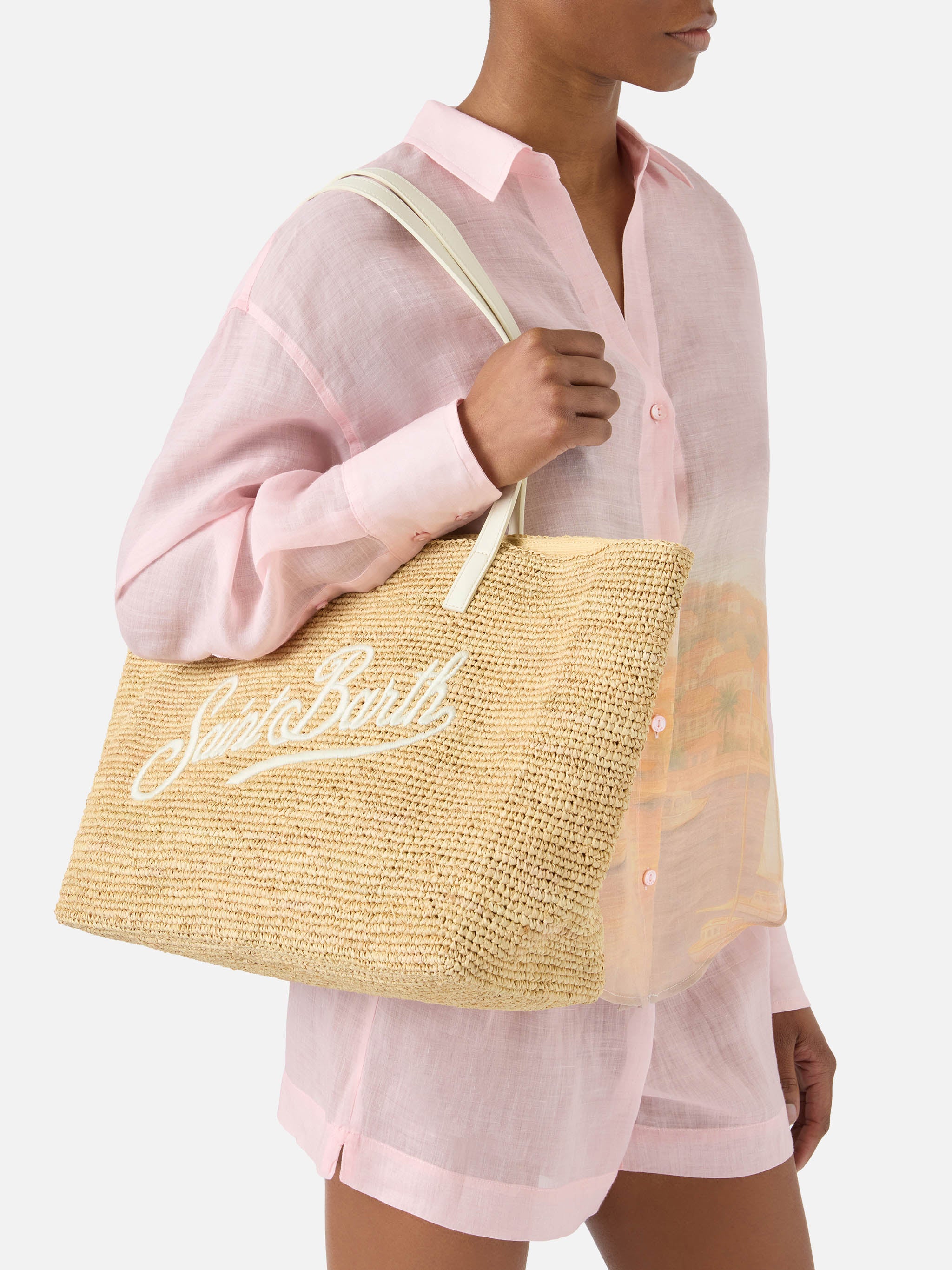 mc2-saint-barth-borsa-city-in-raffia-con-logo-avorio image 3