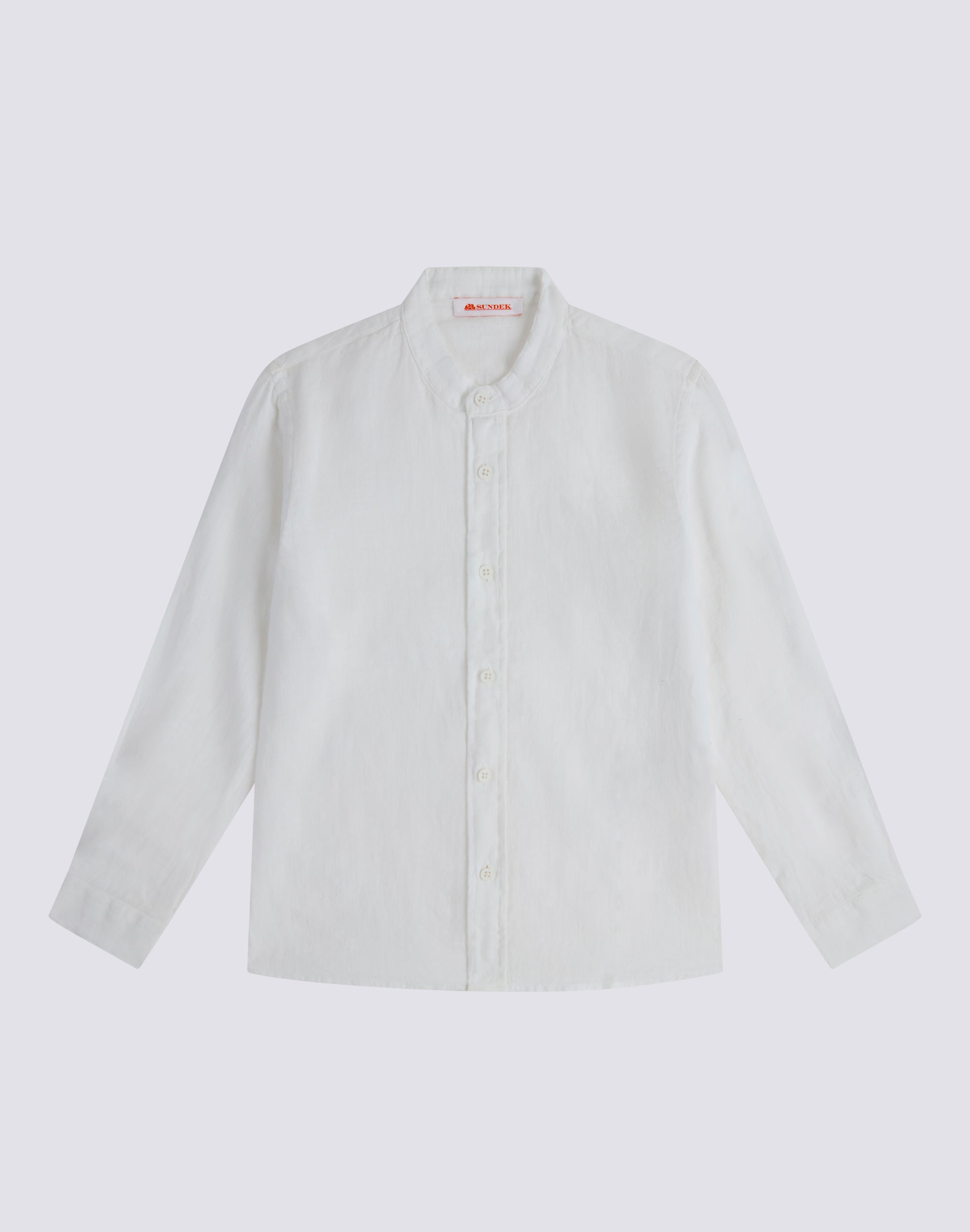 sundek-b821shli5tc-camicia-bambino-manica-lunga-in-lino-colletto-coreana image 1
