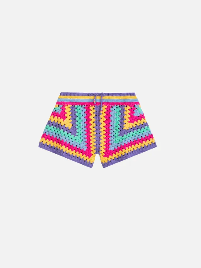 pantaloncini-da-bambina-mc2-saint-barth-all-uncinetto-in-cotone-viola image 1