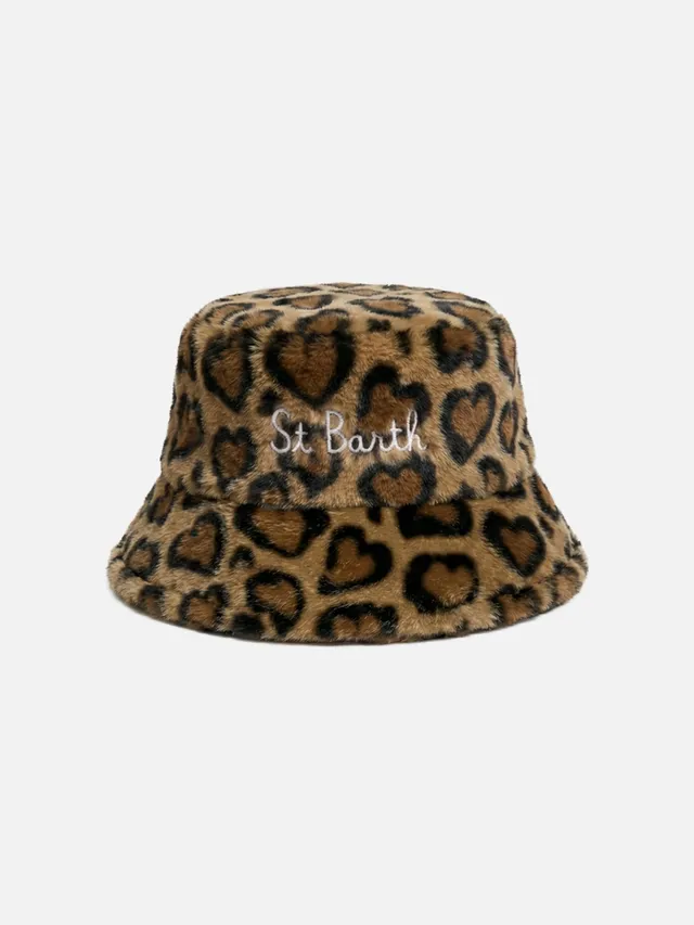 mc2-saint-barth-cappello-bucket-jude-pelliccia-sintetica-animalier-cuore image 1