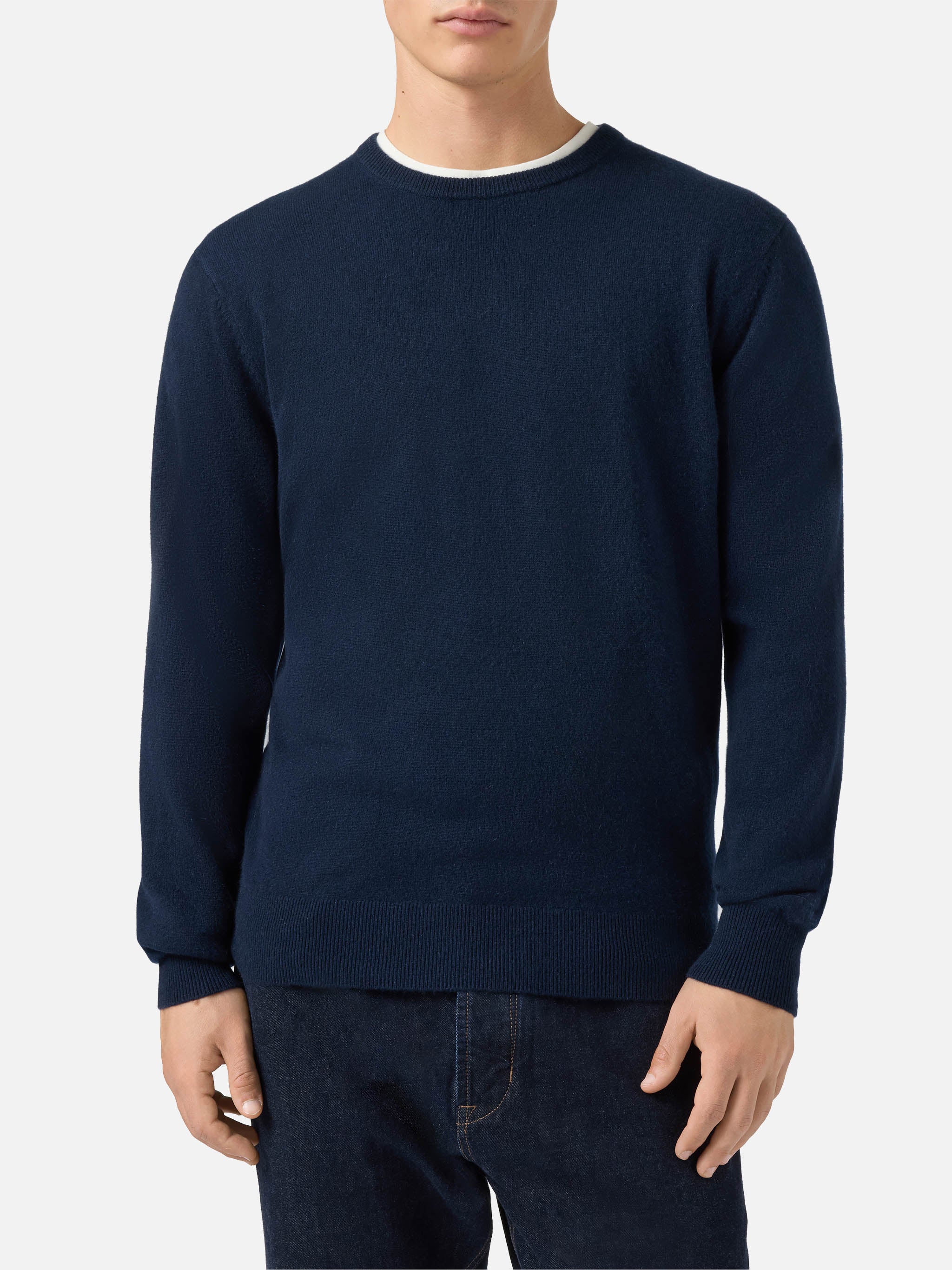 mc2-saint-barth-maglione-uomo-regent-girocollo-blu-notte-100-cashmere image 1