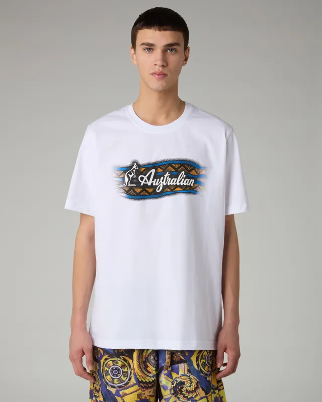 australian-mistero-cotton-t-shirt-t-shirt-regular-fit-con-stampa-serigrafica image 1